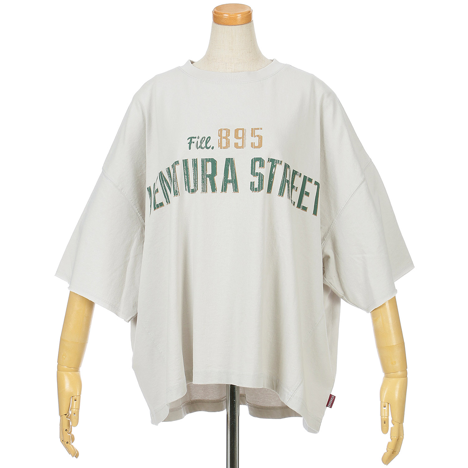 GENTIL ロゴプリントワイドシルエット6分袖プルオーバー - 画像5