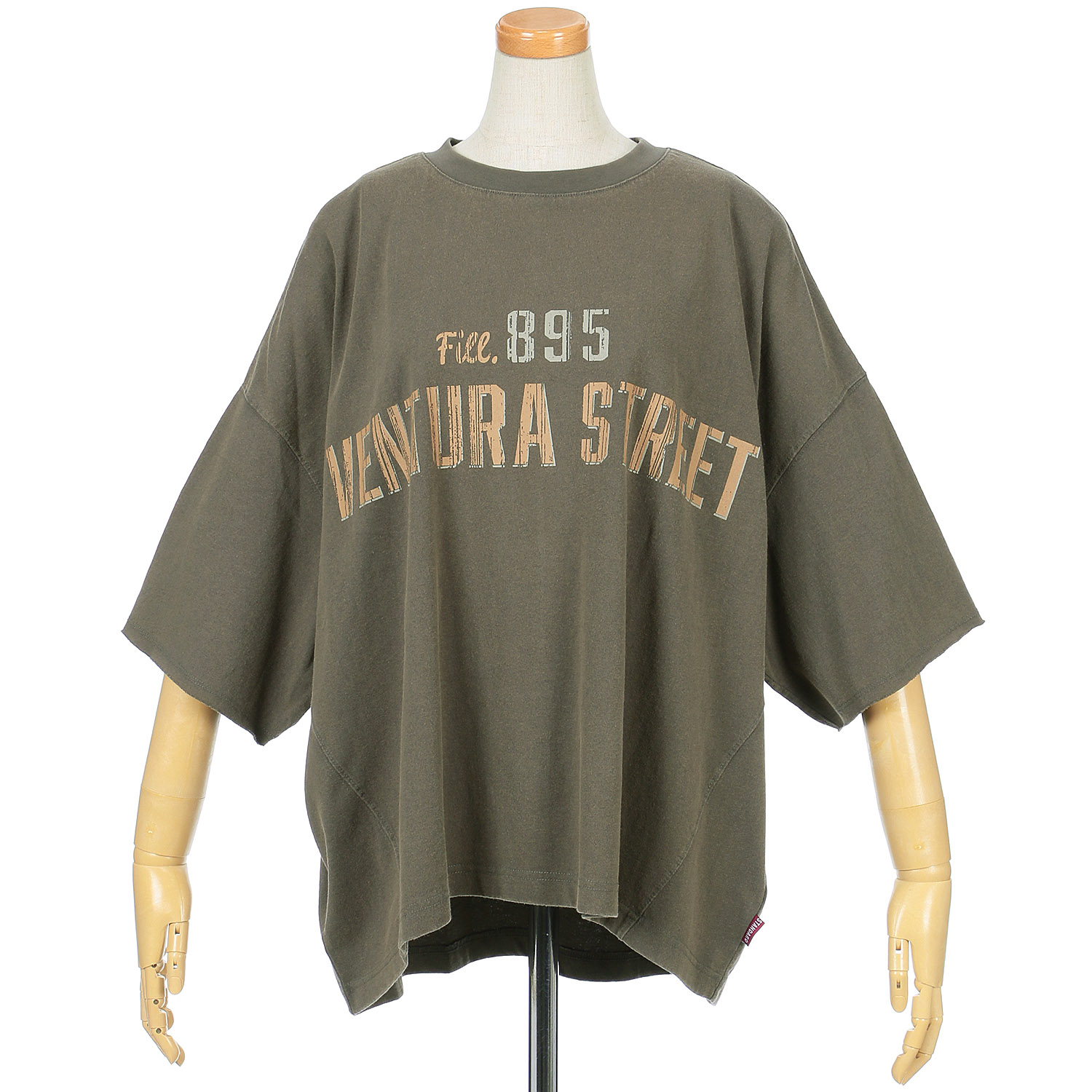 GENTIL ロゴプリントワイドシルエット6分袖プルオーバー - 画像6