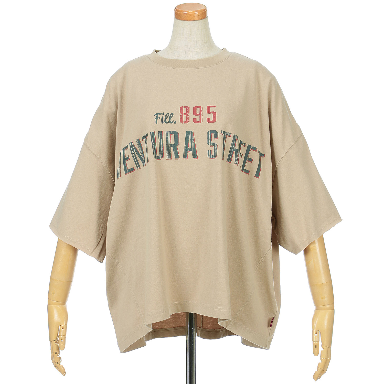 GENTIL ロゴプリントワイドシルエット6分袖プルオーバー - 画像7