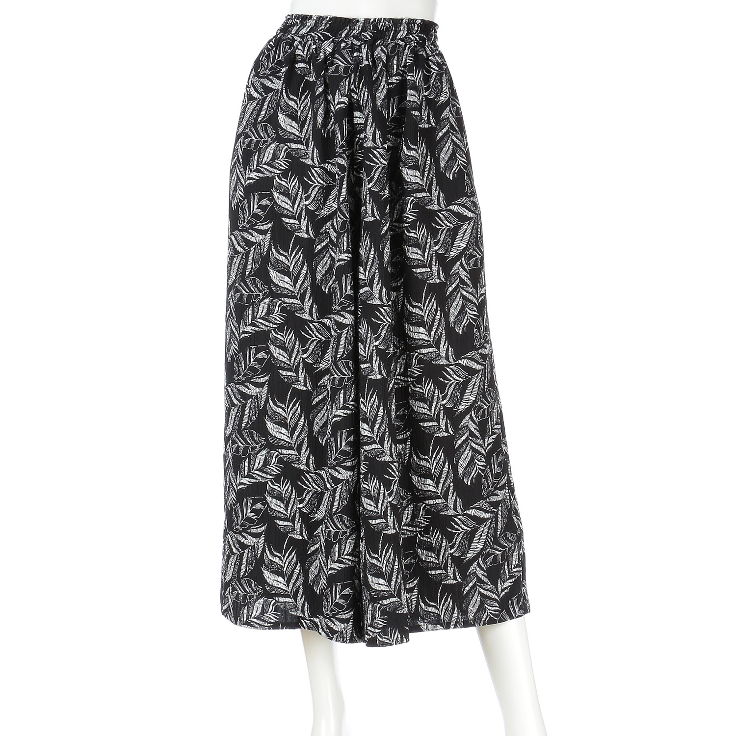 le colis ボタニカルプリントギャザーパンツ - 画像5