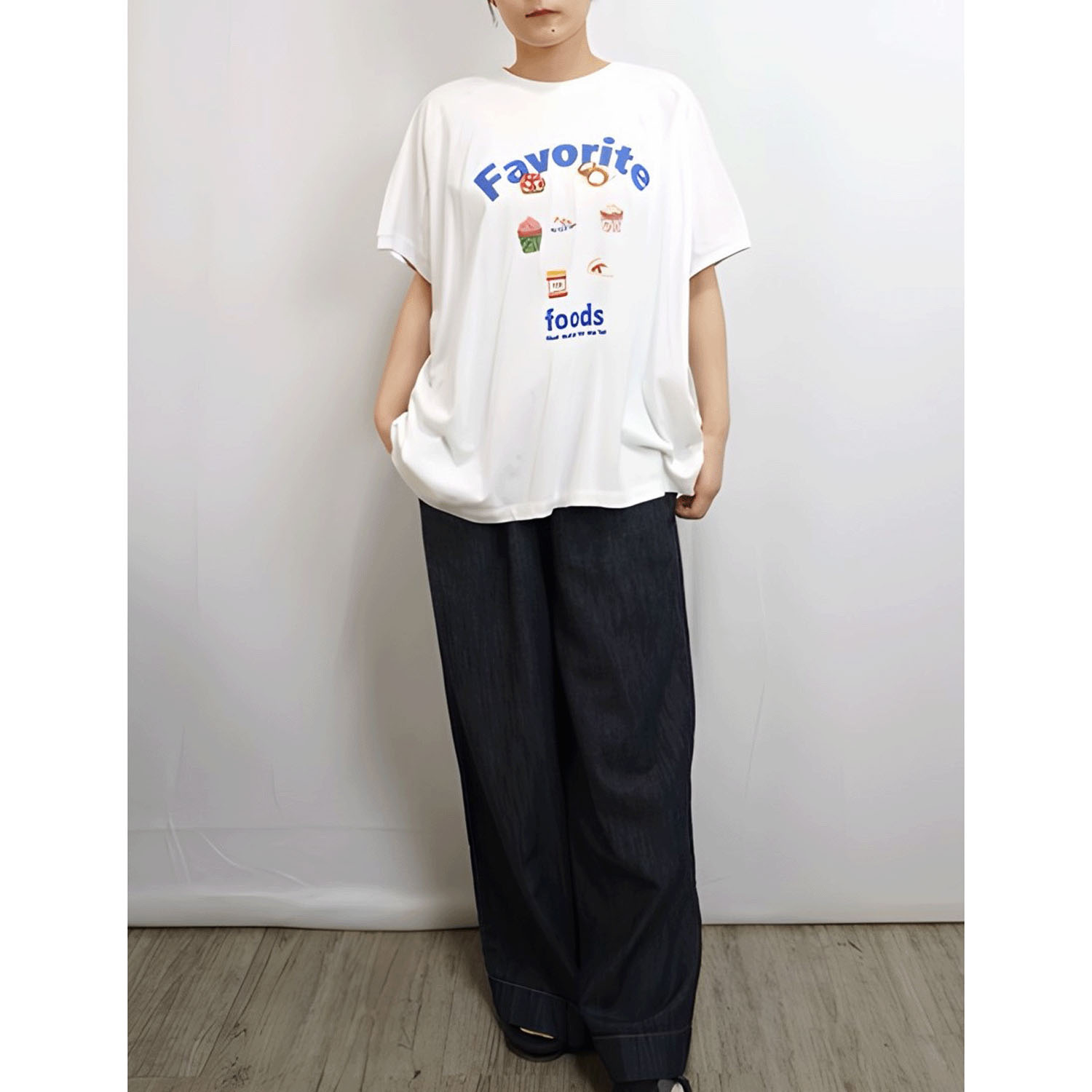 fu－dueka：：変形ワイドプリント花Tee - 画像2