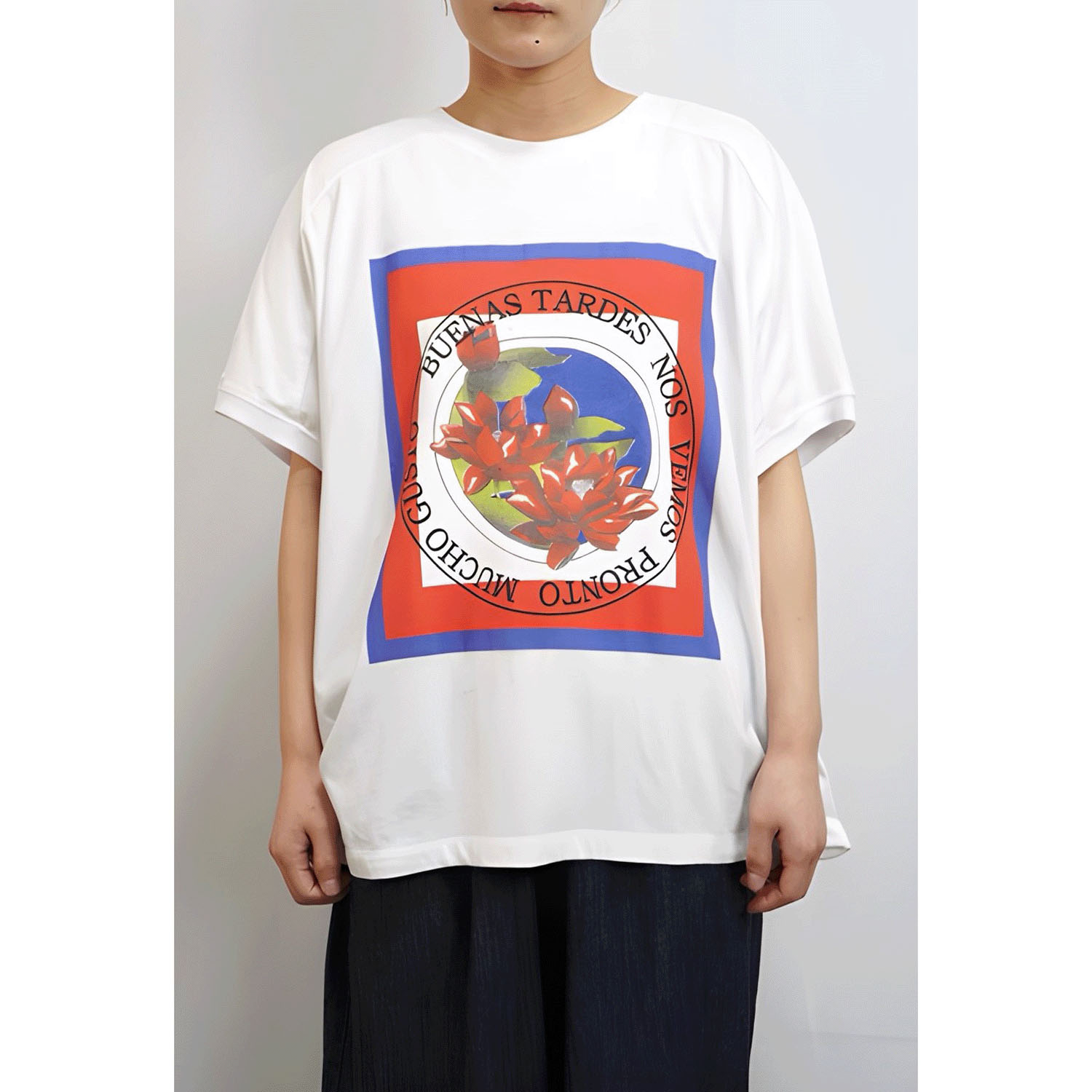 fu－dueka：：変形ワイドスイーツプリントTee