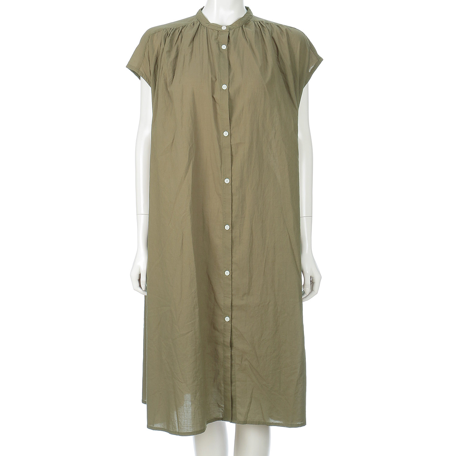 le colis 無地＆プリントフレンチスリーブワンピ - 画像5