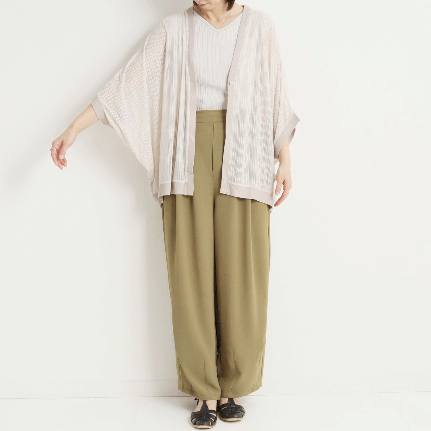 le colis シアーストライプドルマンカーデ - 画像6