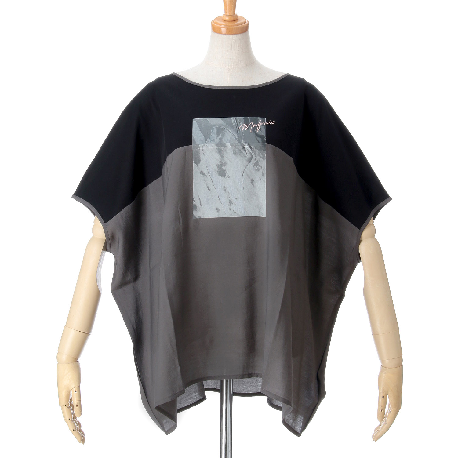 MAFRAIS 異素材MIXドルマンプルオーバー - 画像2