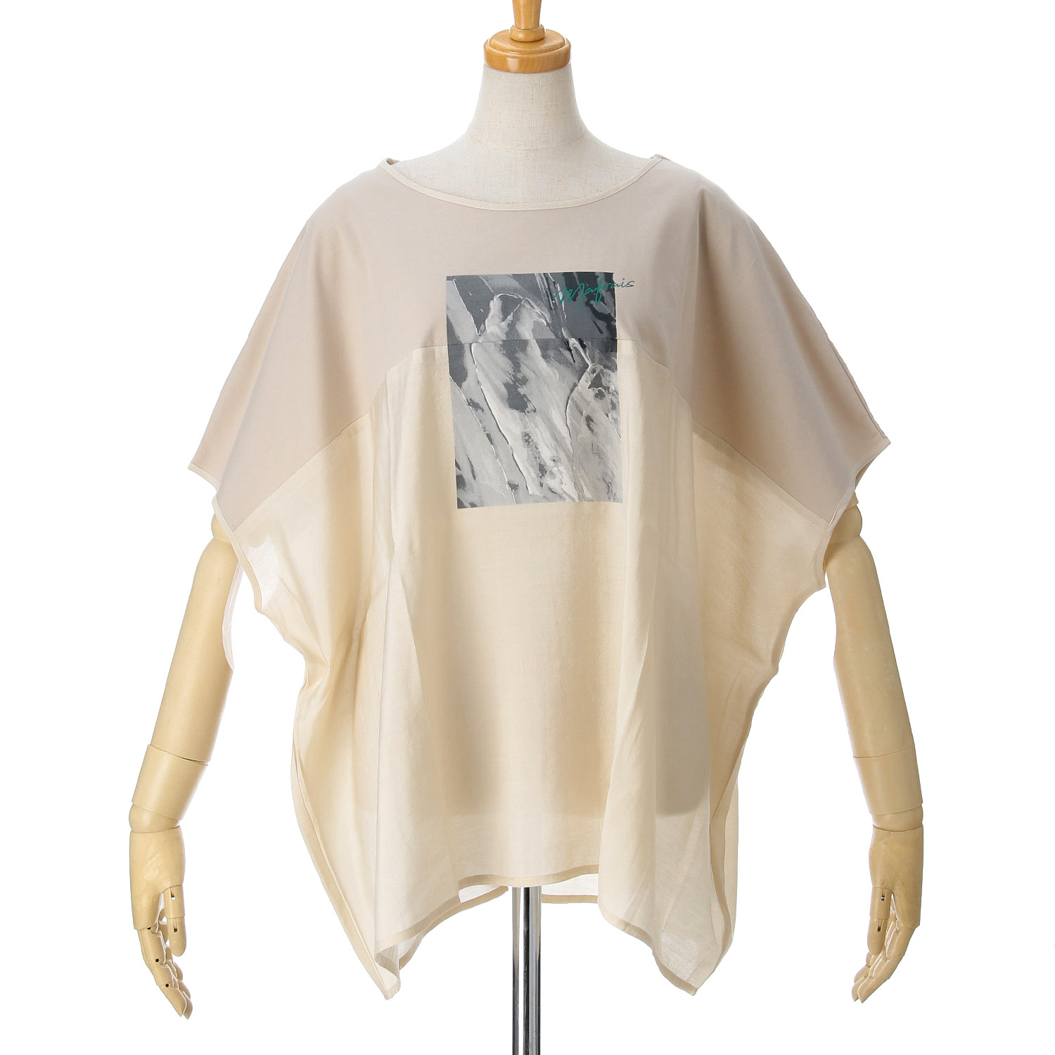 MAFRAIS 異素材MIXドルマンプルオーバー - 画像5