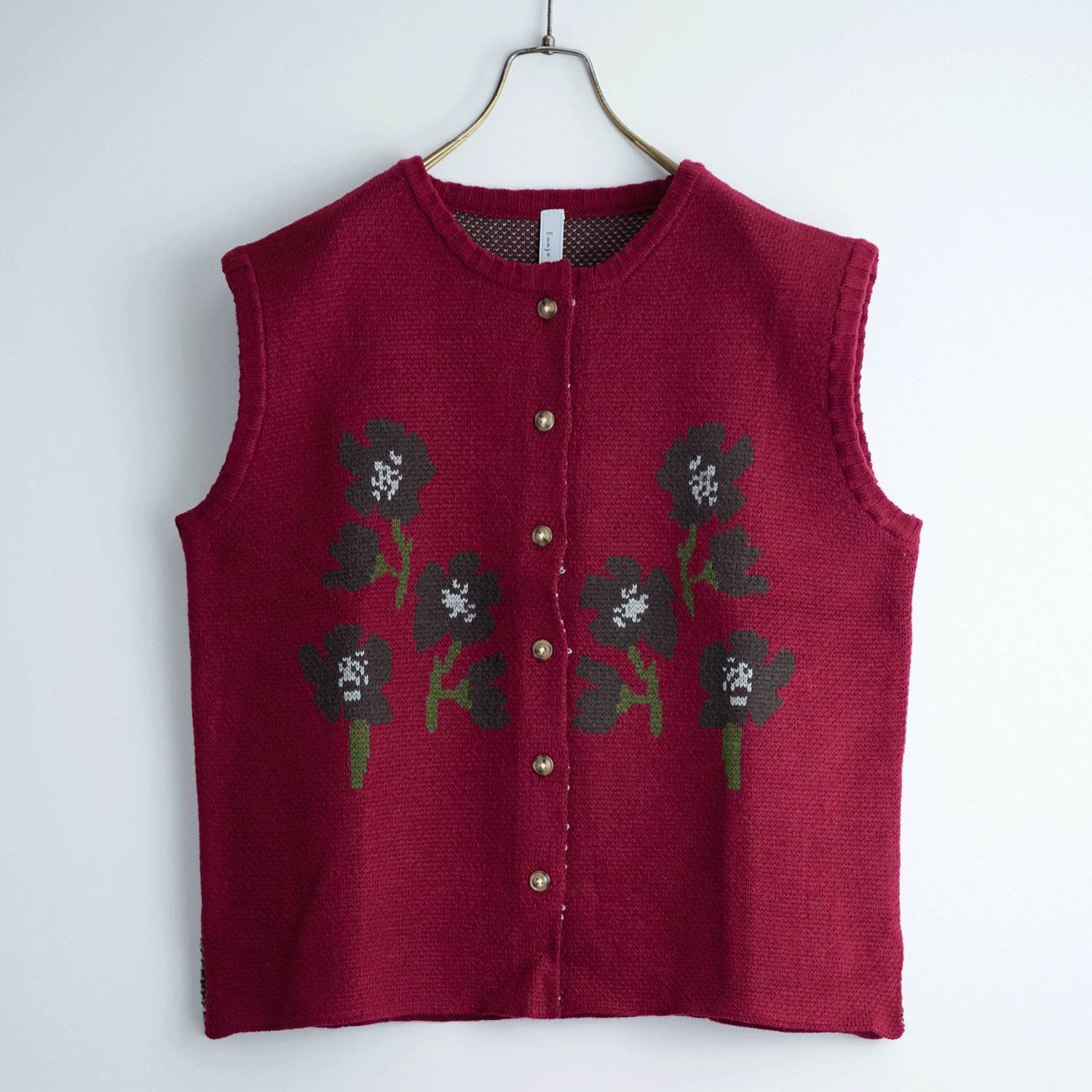 Emago 花ジャガードベスト - 画像4