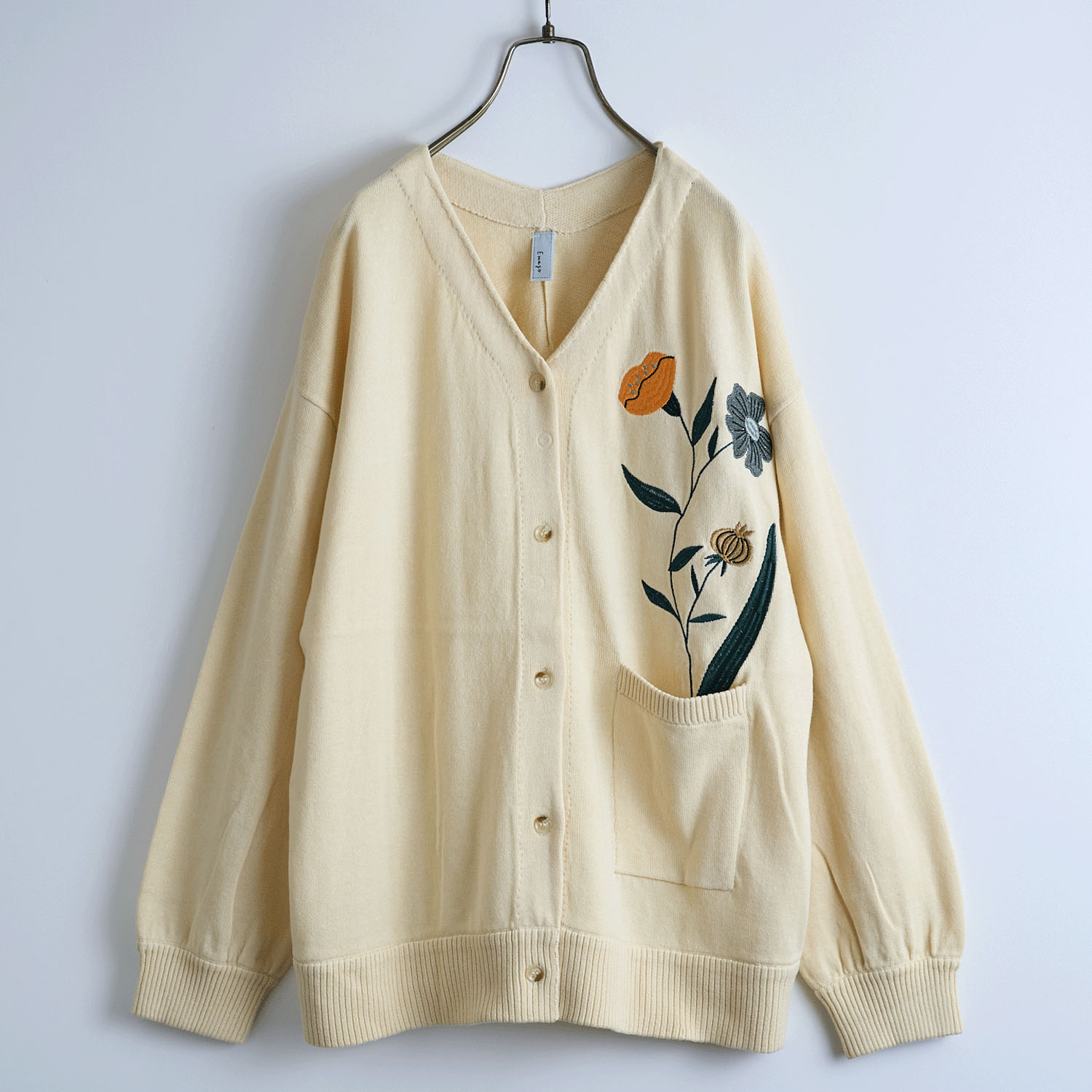 【お取り寄せ】Emago 植木鉢花刺繍カーディガン - 画像2