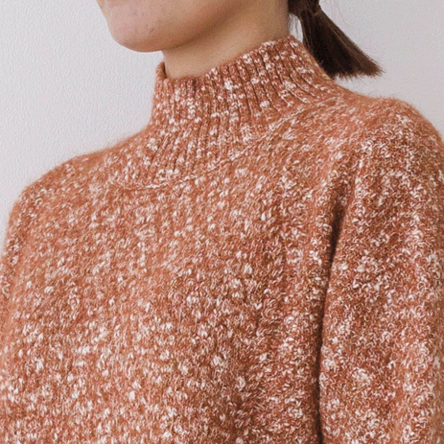 【お取り寄せ】kermu メランジニットカノコ編みハイネックセーター - 画像22