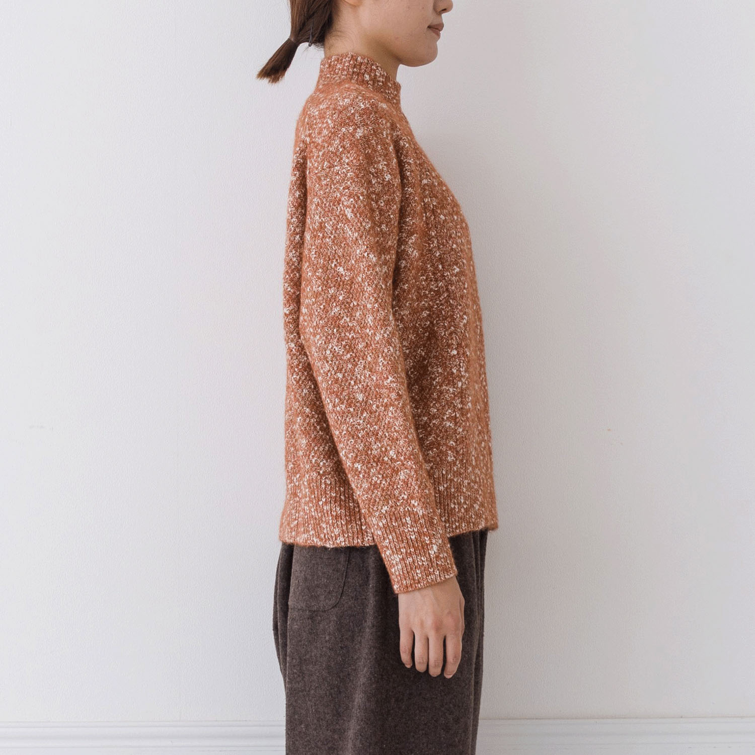 【お取り寄せ】kermu メランジニットカノコ編みハイネックセーター - 画像24