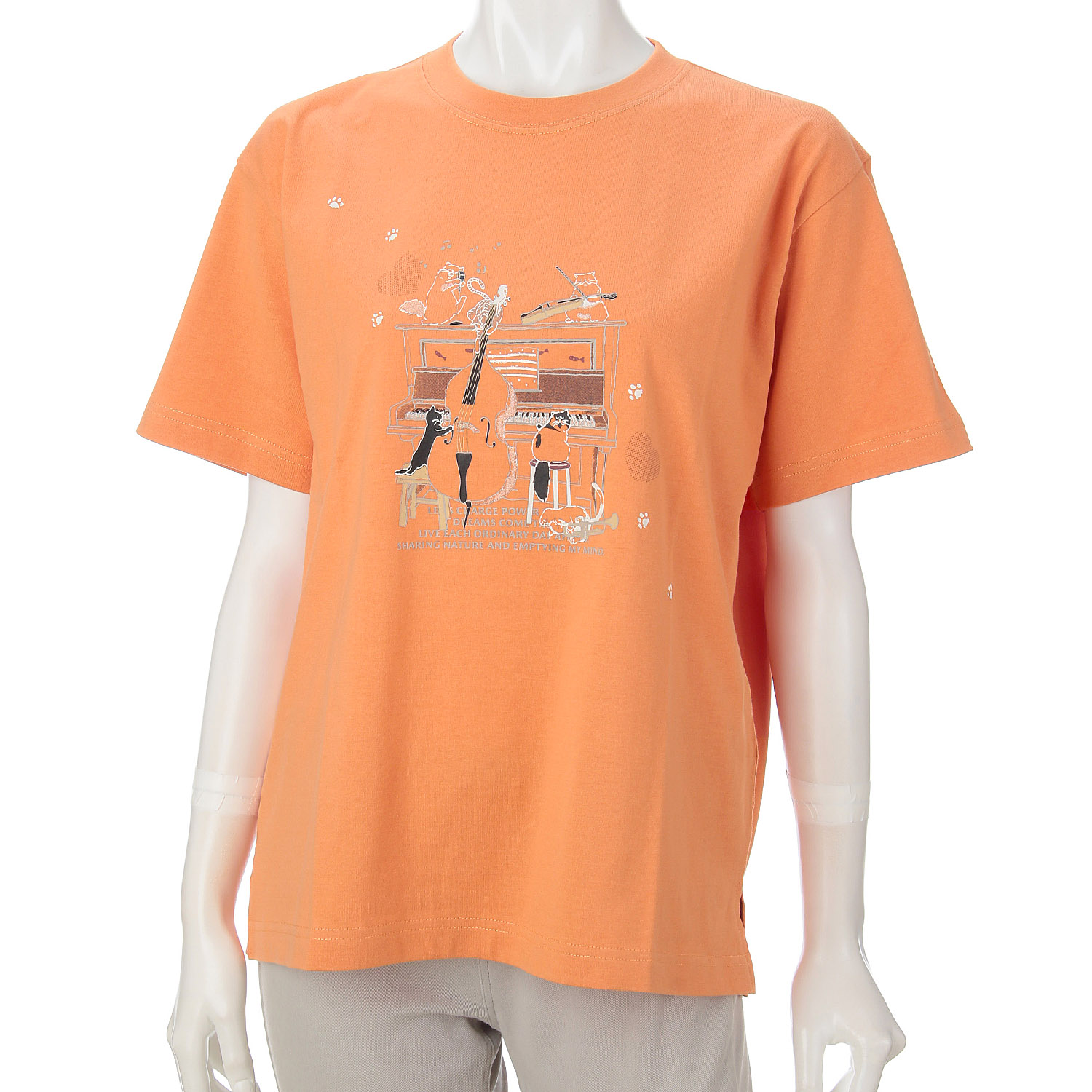 【ETONET限定】DDCLUB  プリントTネコピアノ