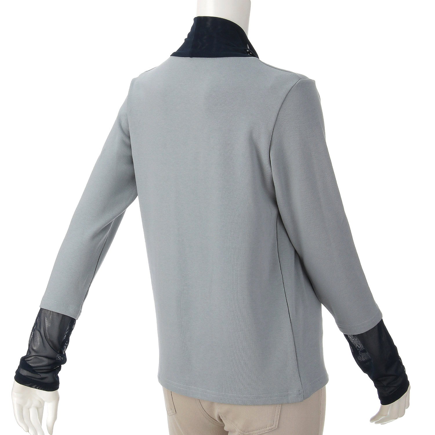 衿・袖先メッシュ カットソー - 画像5