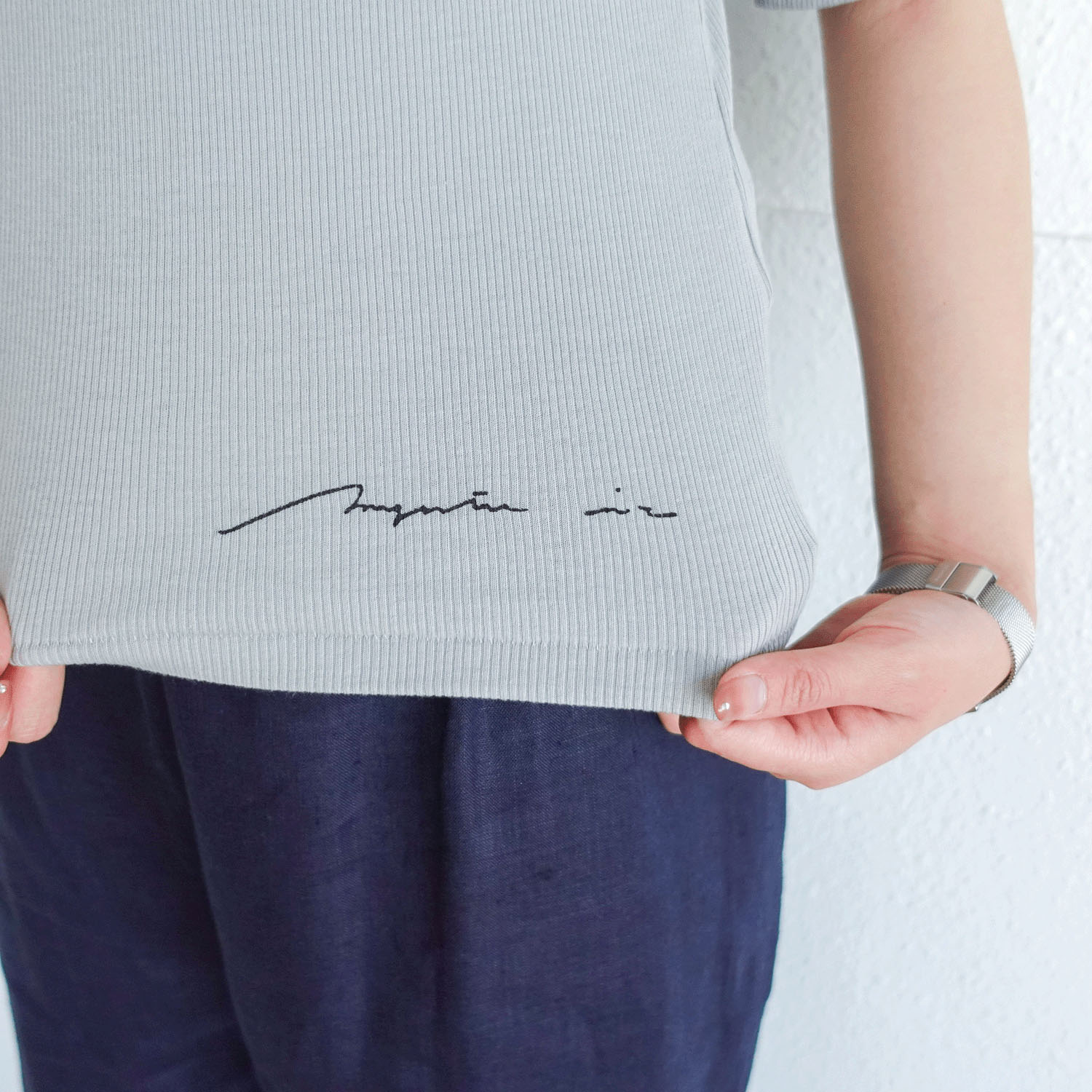 マゼンタT／Cテレコ5分袖 - 画像2