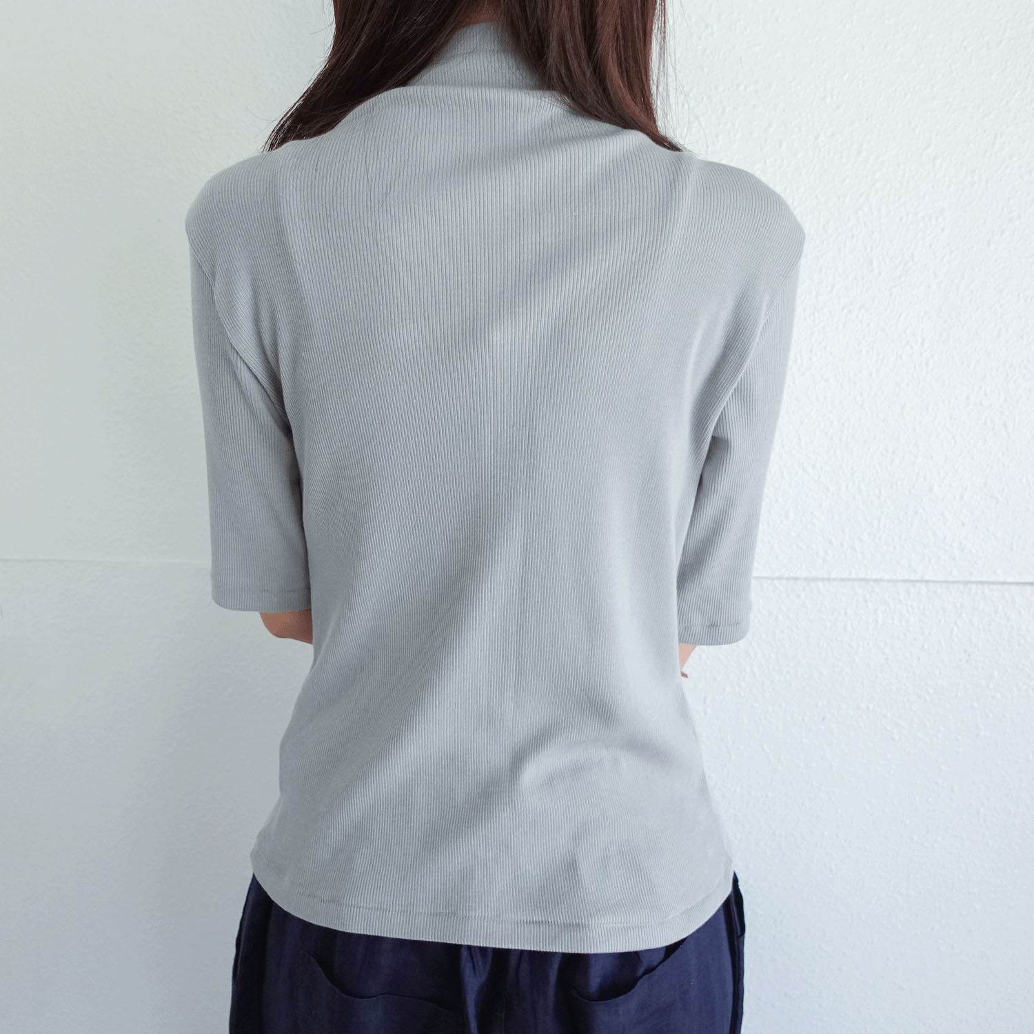 マゼンタT／Cテレコ5分袖 - 画像3