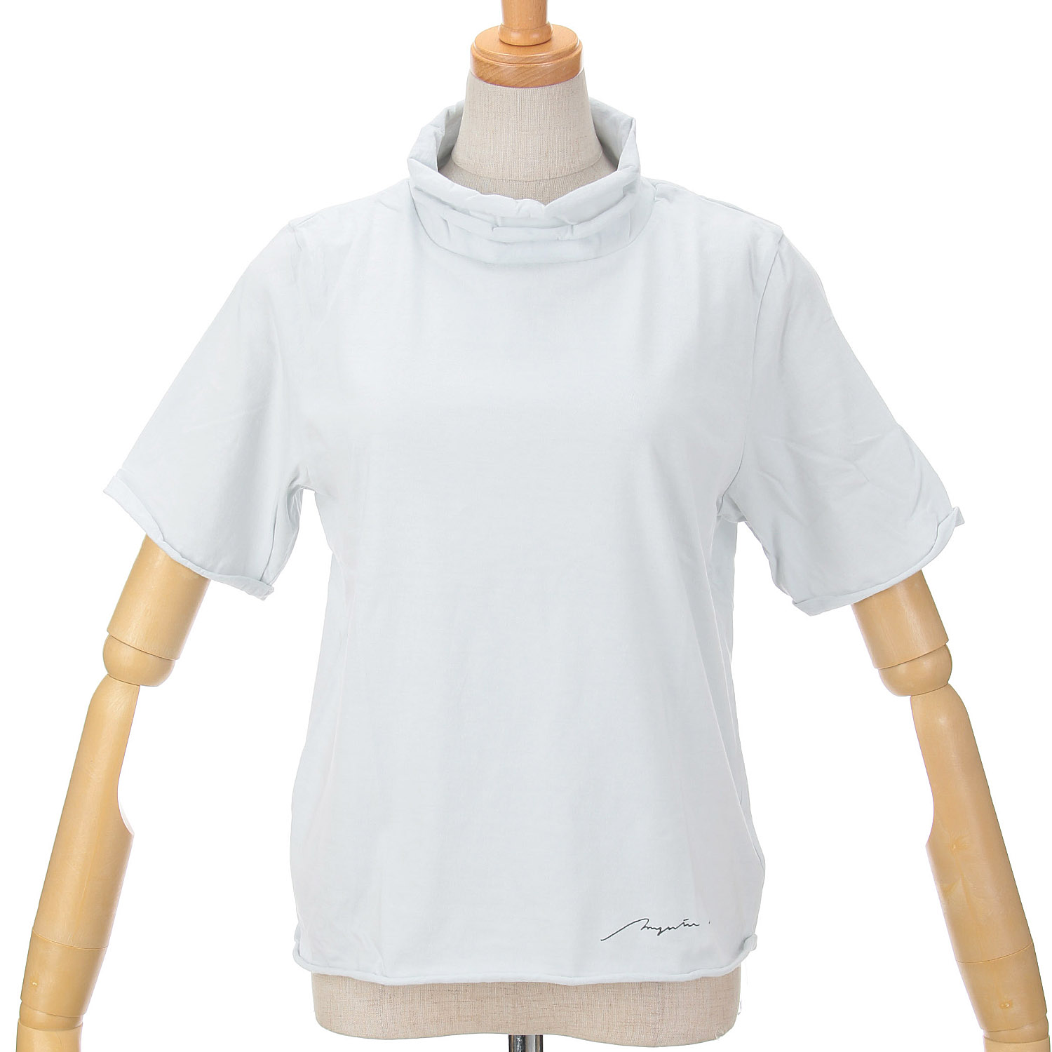 マゼンタ綿天竺2段ロール半袖 - 画像14