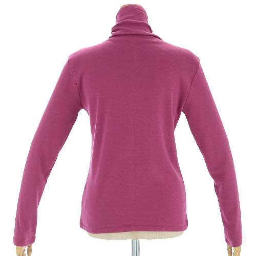 マゼンタ フライス12cmボトルネック長袖 - 画像30