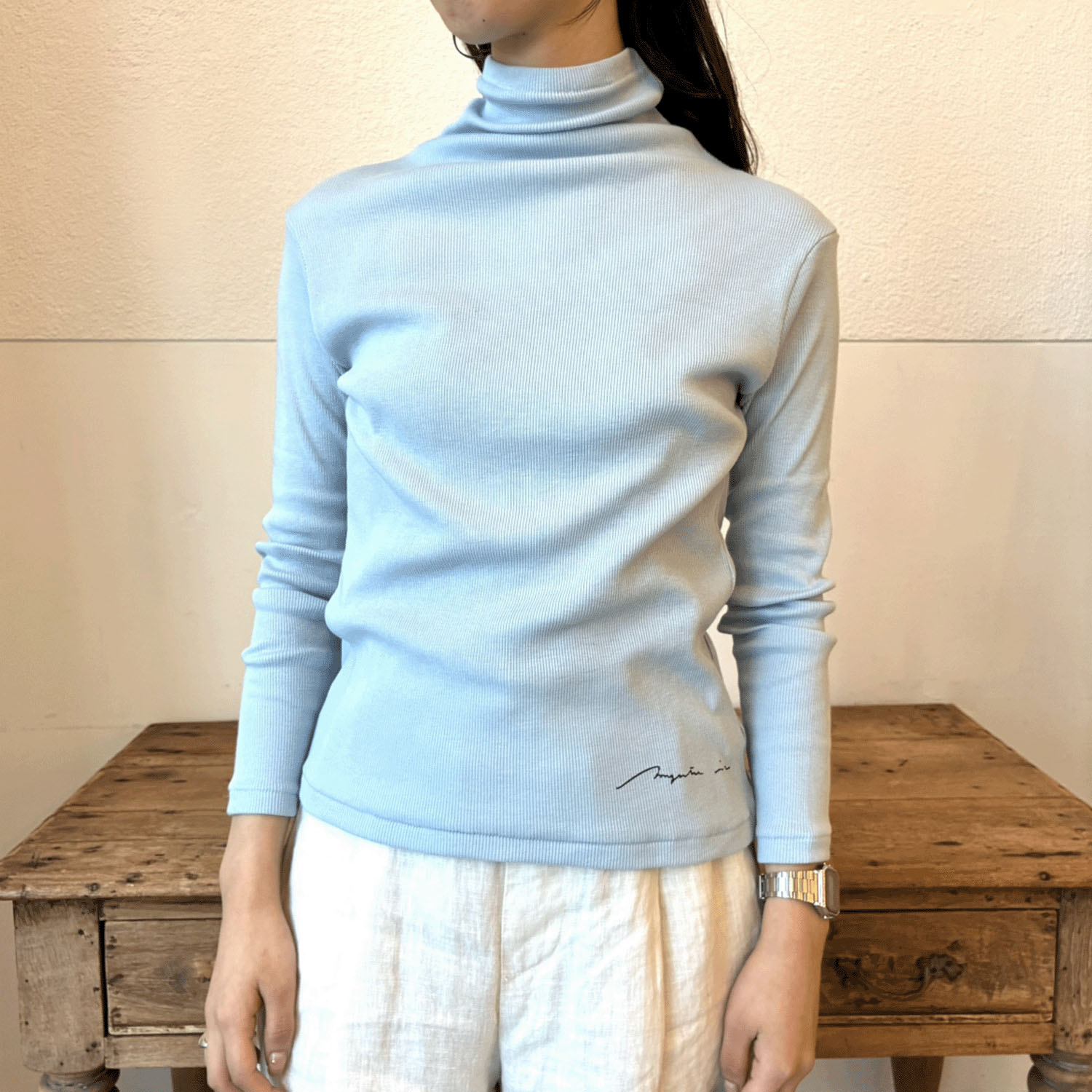 マゼンタ フライス12cmボトルネック長袖 - 画像39