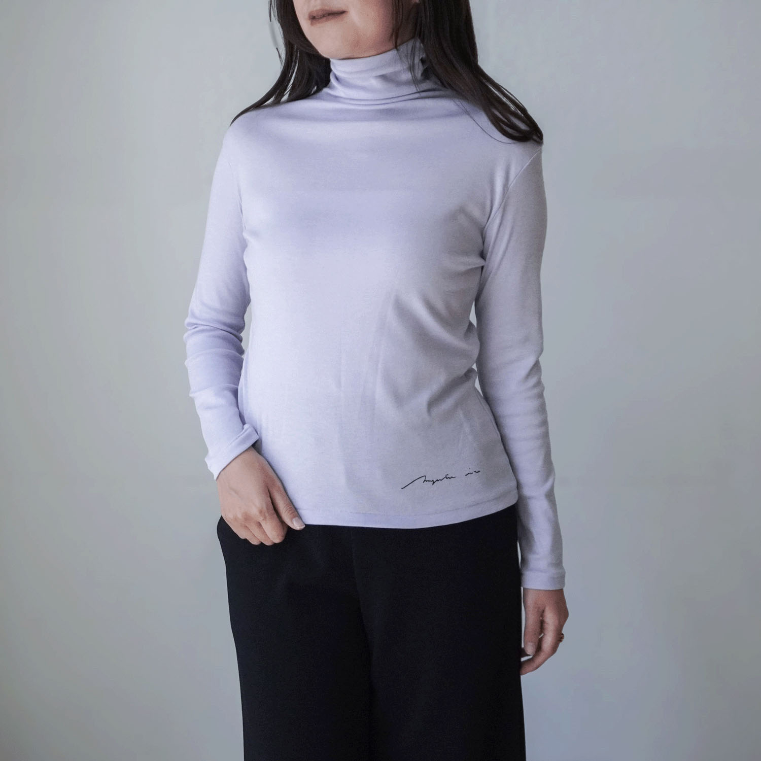 マゼンタ フライス12cmボトルネック長袖 - 画像46