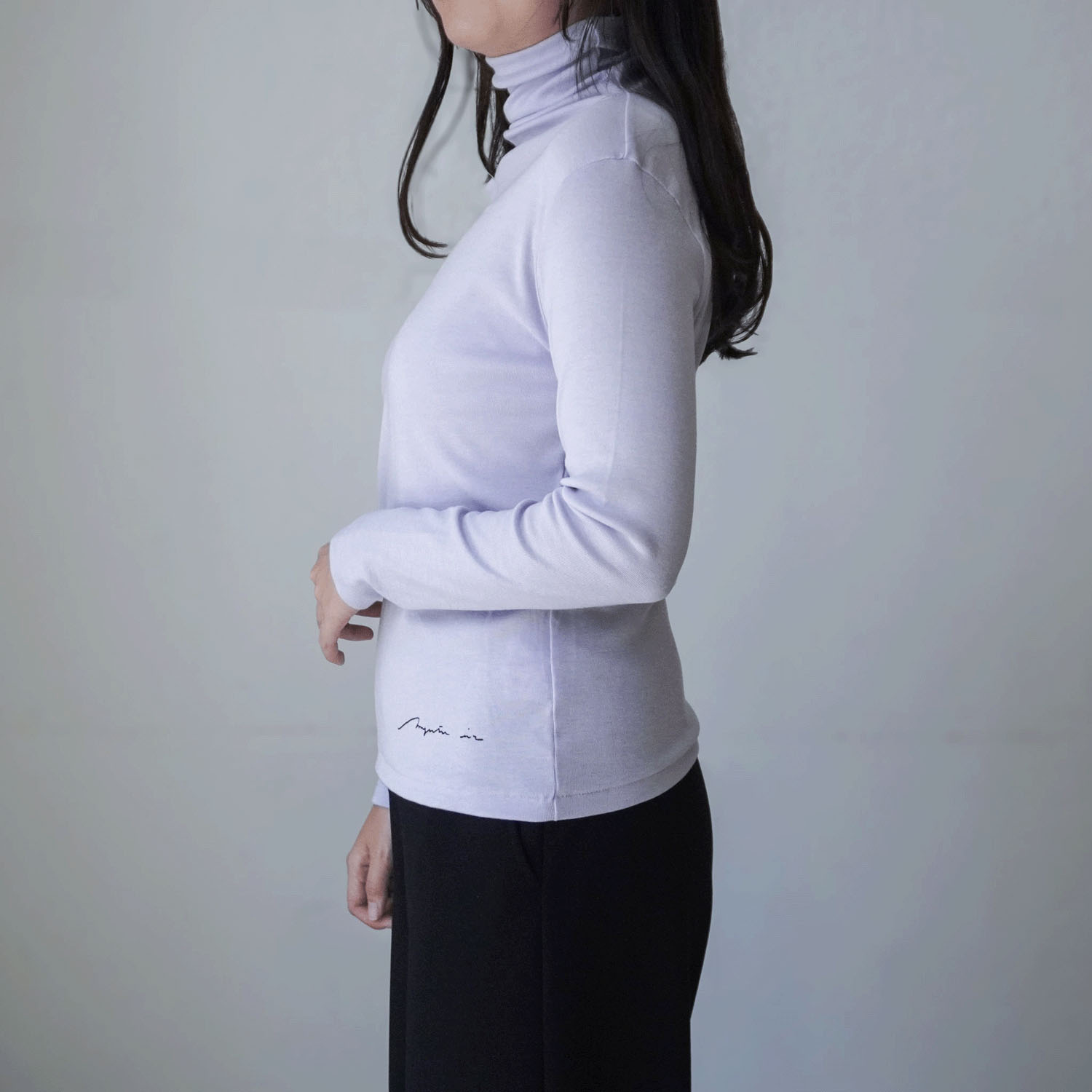 マゼンタ フライス12cmボトルネック長袖 - 画像50