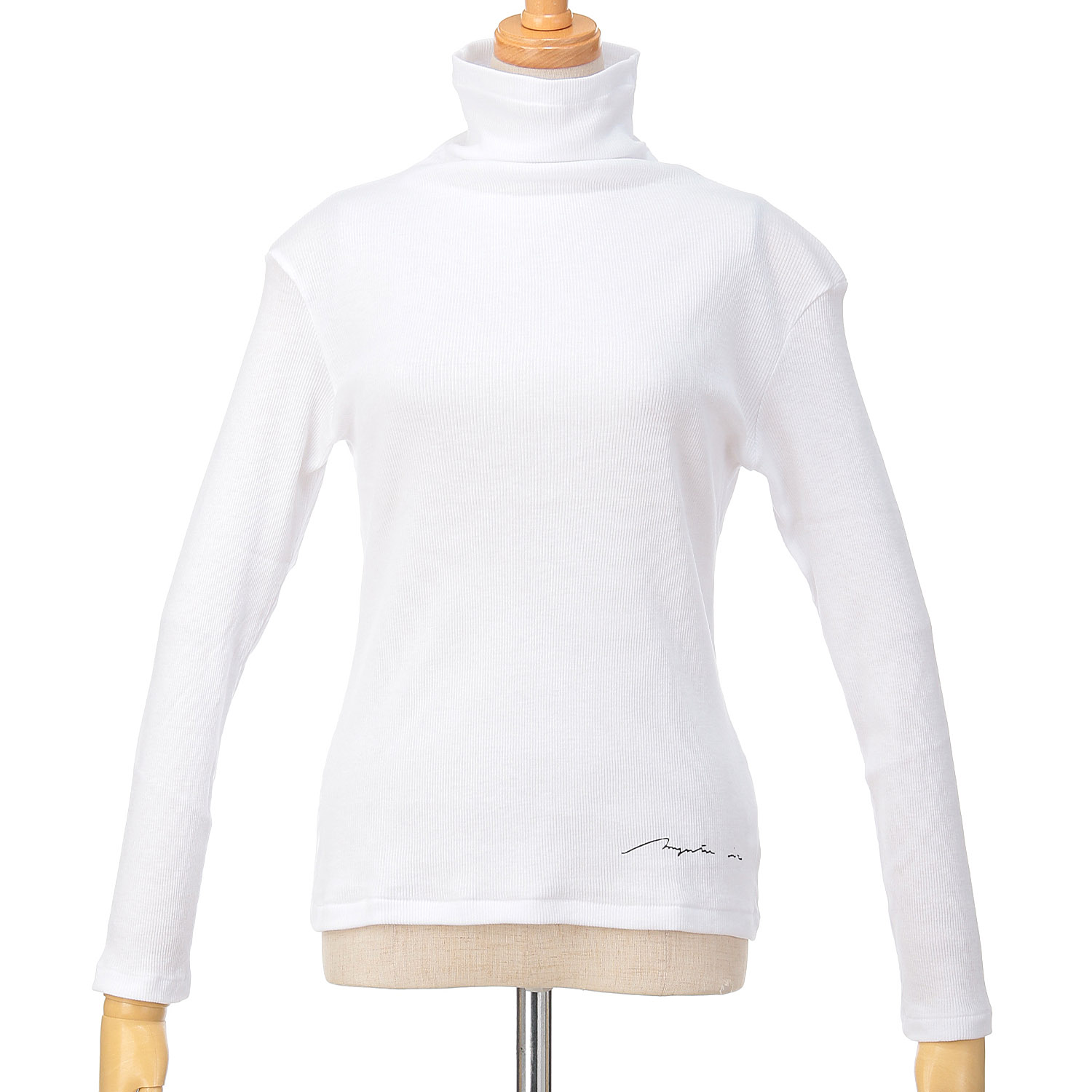 【Insta Live】マゼンタ テレコ12cmボトルネック長袖 - 画像11