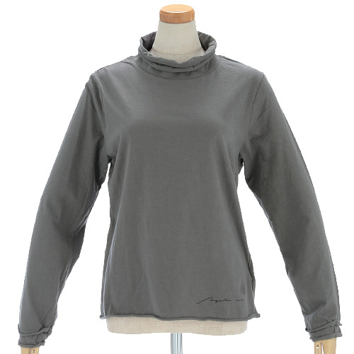 マゼンタ 綿天竺2段ロール長袖