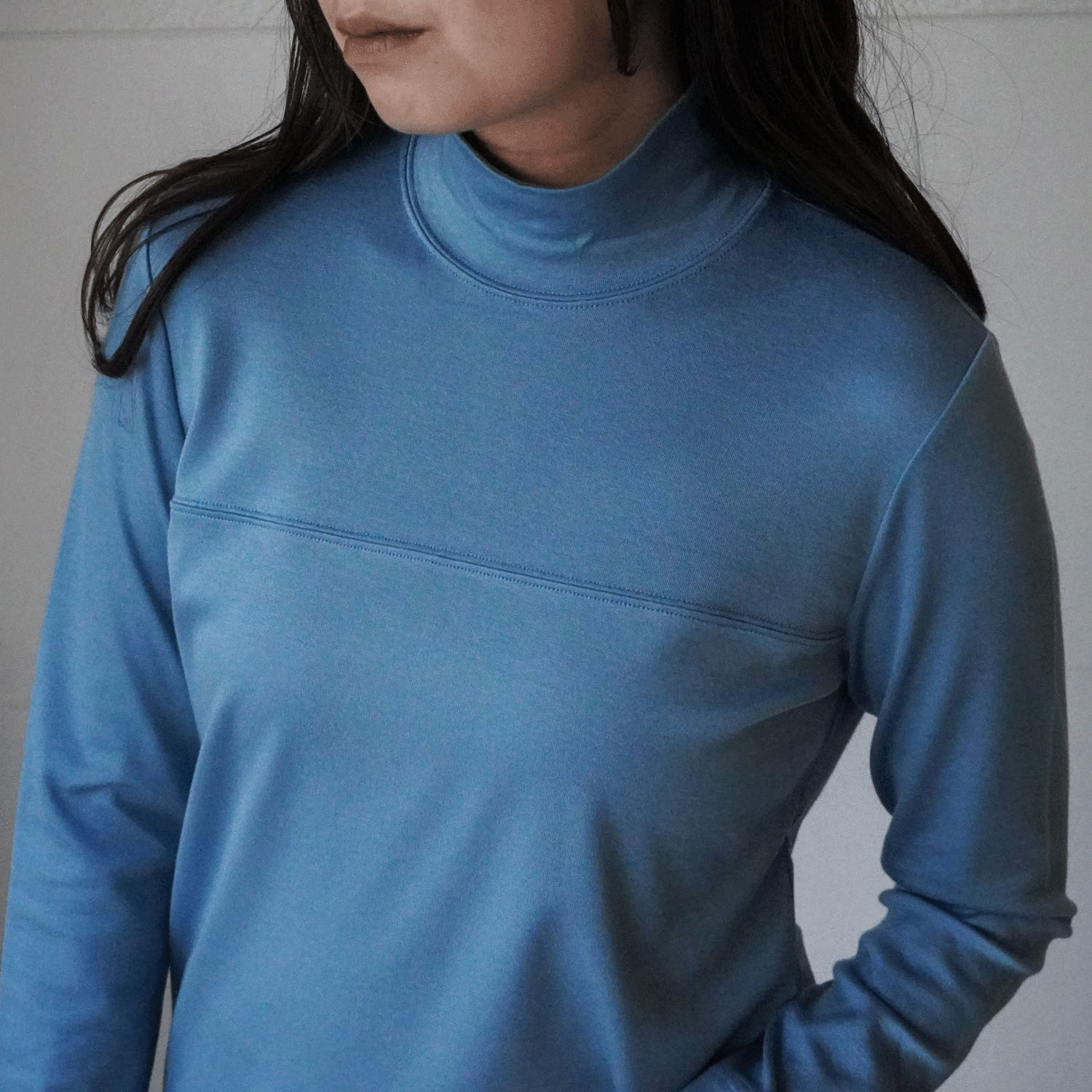 セルロース片袋胸切替ハイネック - 画像2