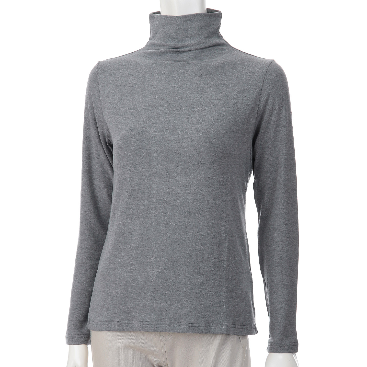 【Insta Live】ミップガーゼ無地ボトルネックカットソー