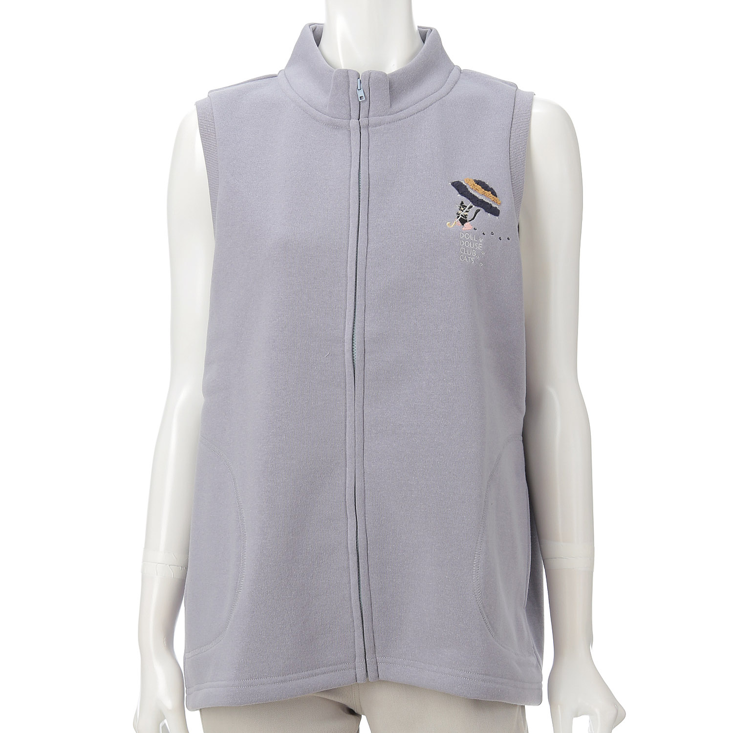 DDCLUB 裏起毛ベスト ネコアンブレラ - 画像9