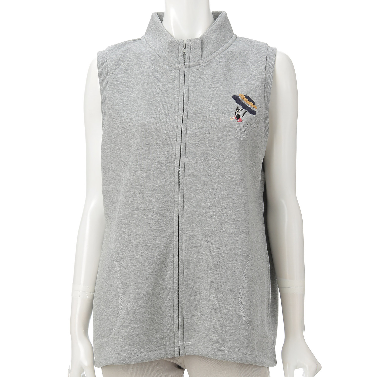 DDCLUB 裏起毛ベスト ネコアンブレラ