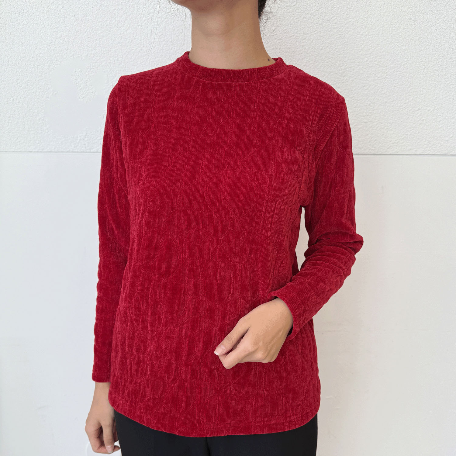 モールジャカード幾何柄プルオーバー