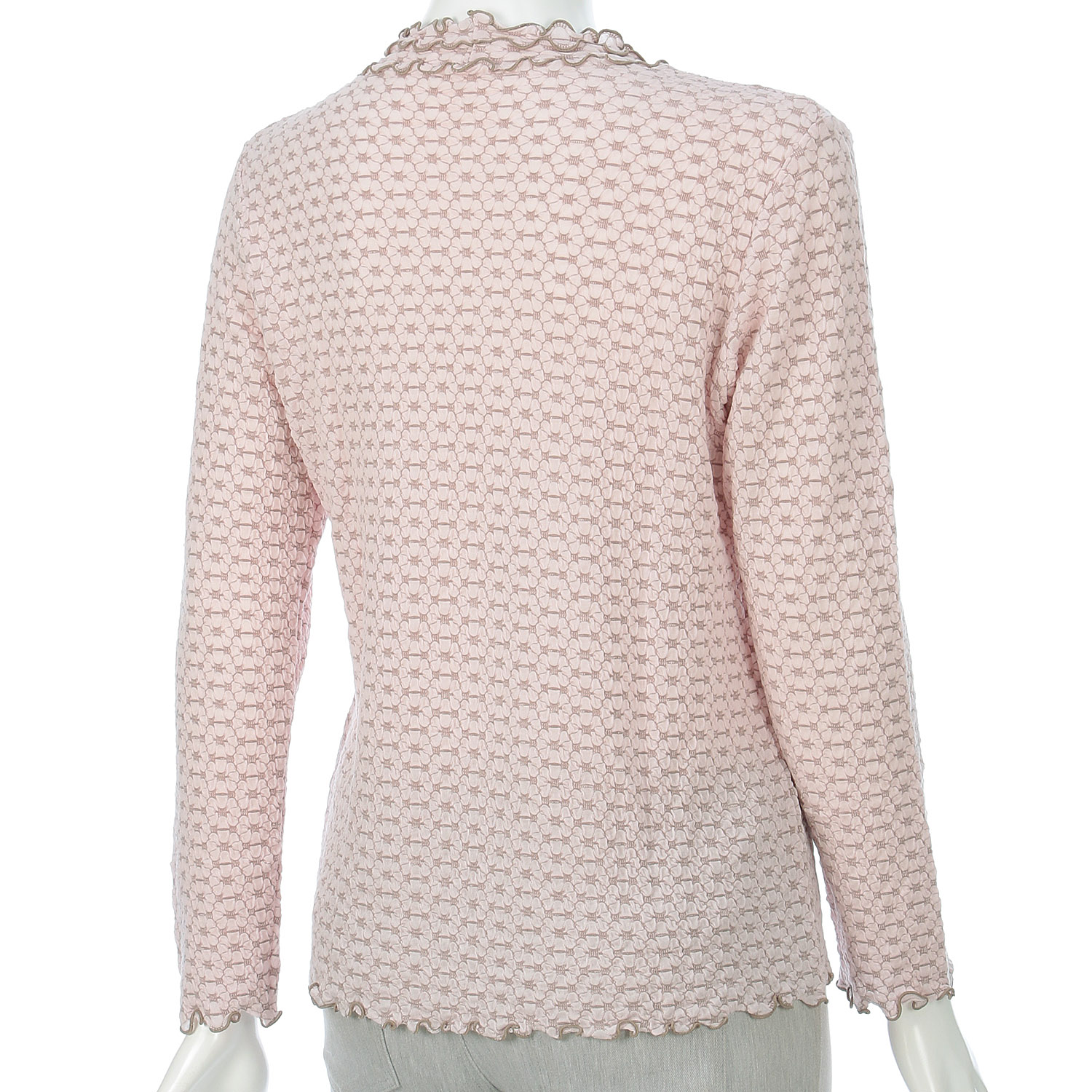 シャーリングジャカード三段メロウネックカットソー - 画像4