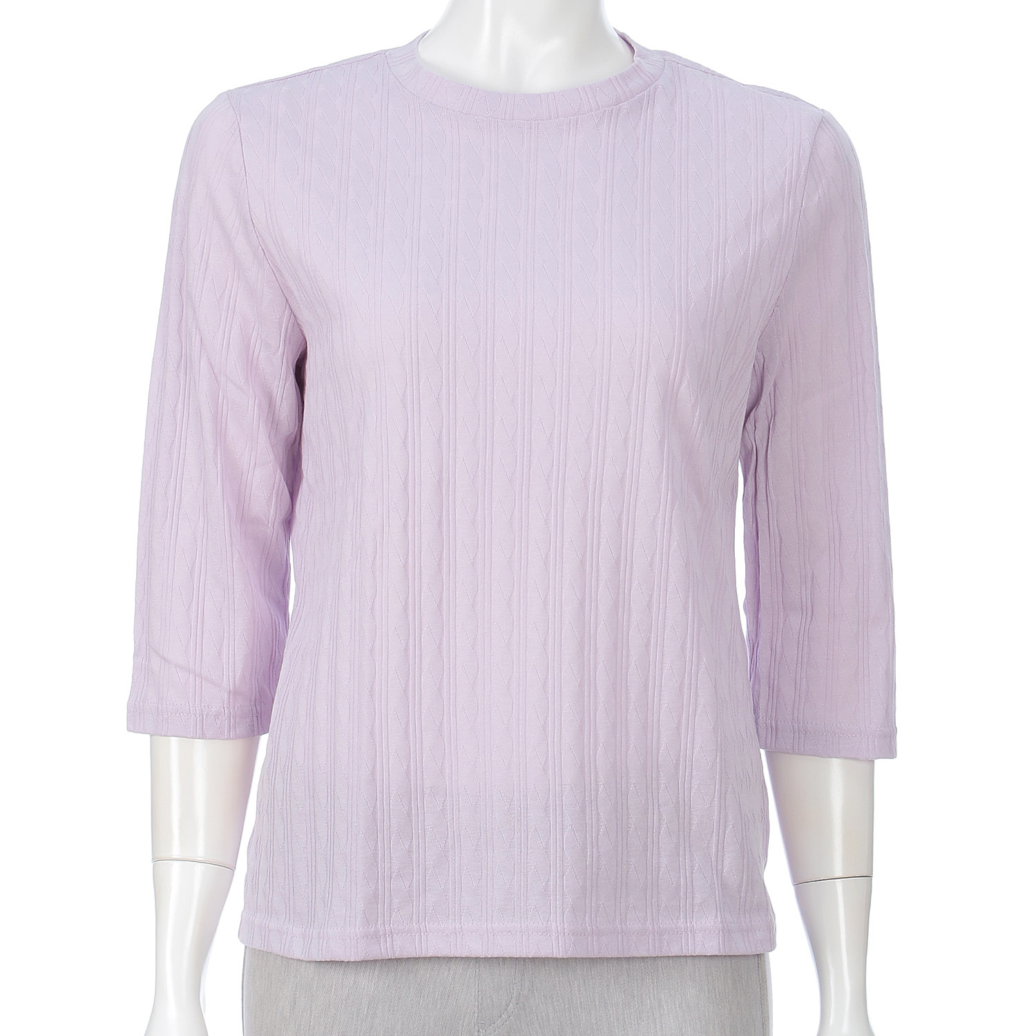 リンクスジャカードケーブル柄カットソー