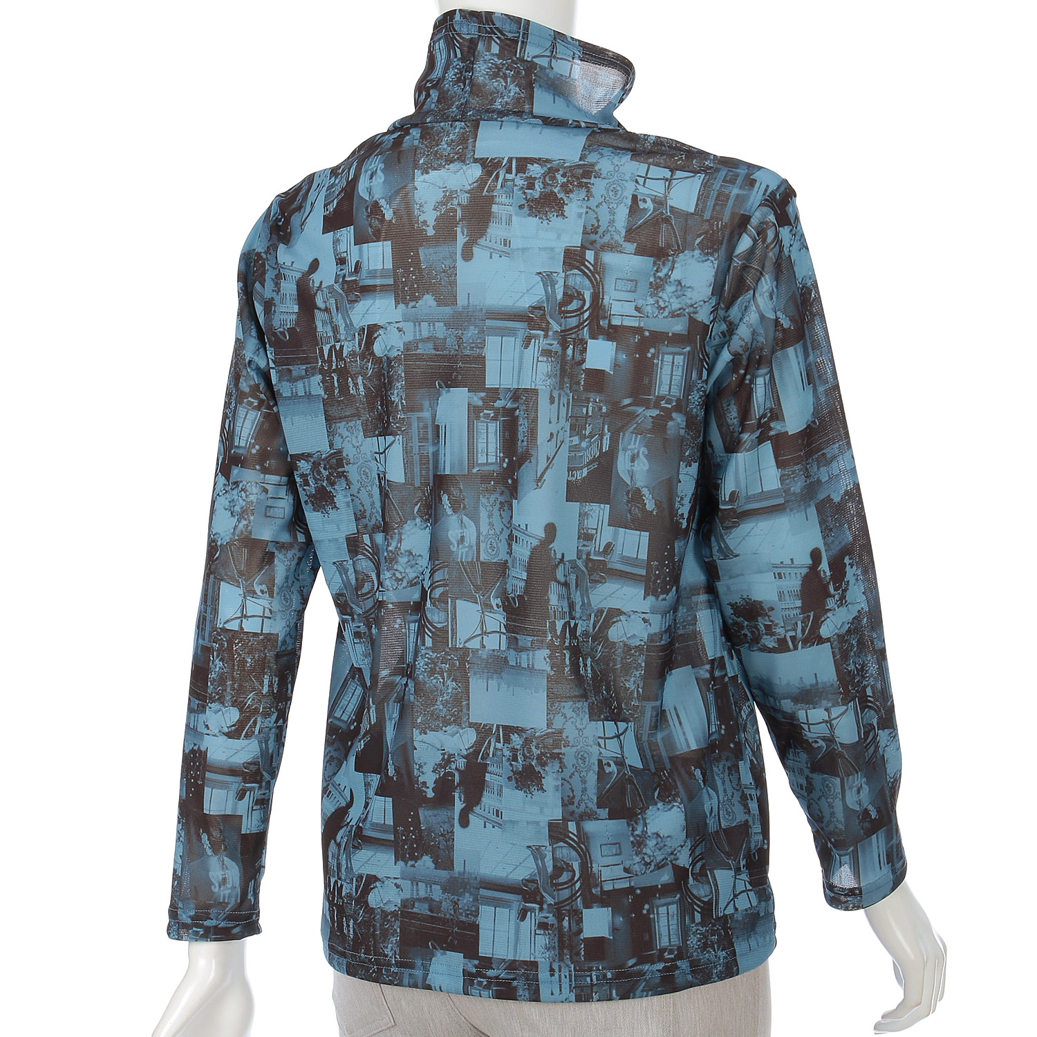 メッシュフォトプリントボトルネックカットソー - 画像5