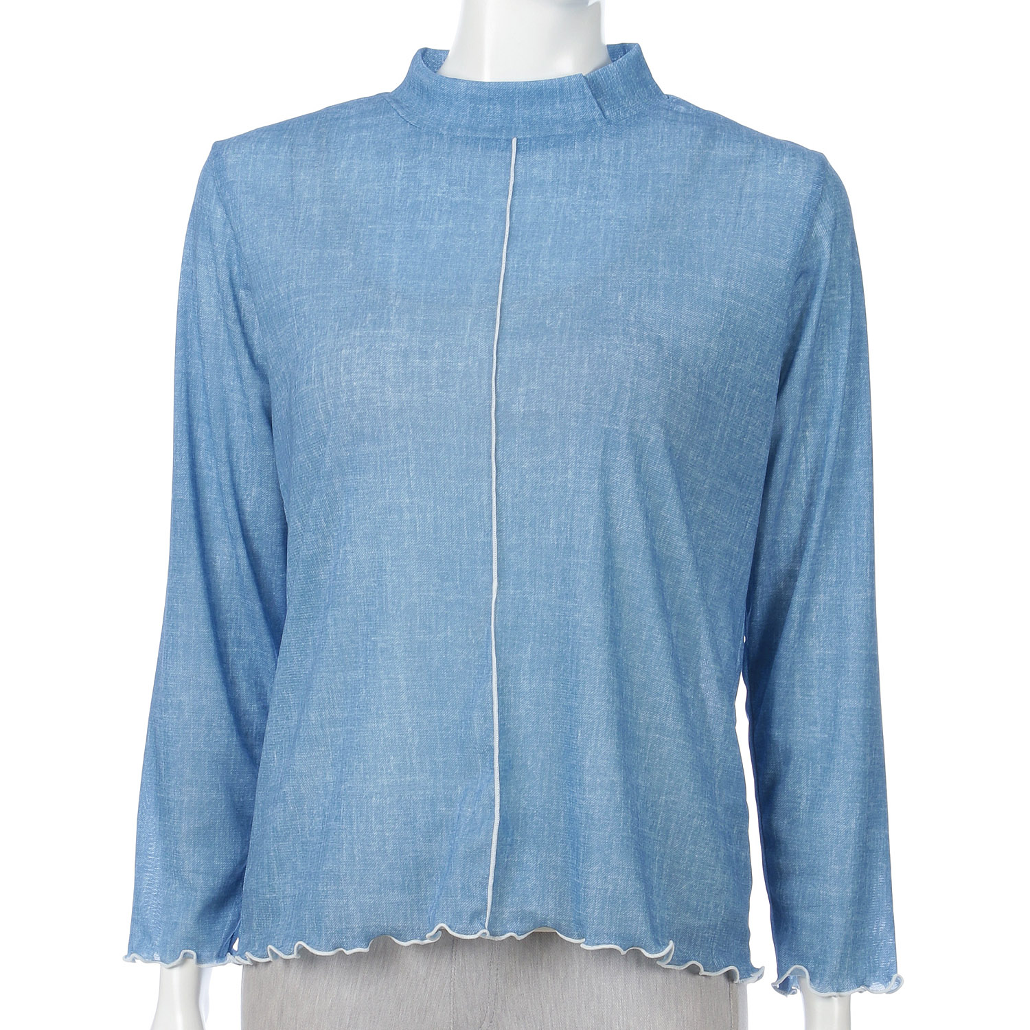 メッシュデニムプリントチビハイカットソー - 画像3