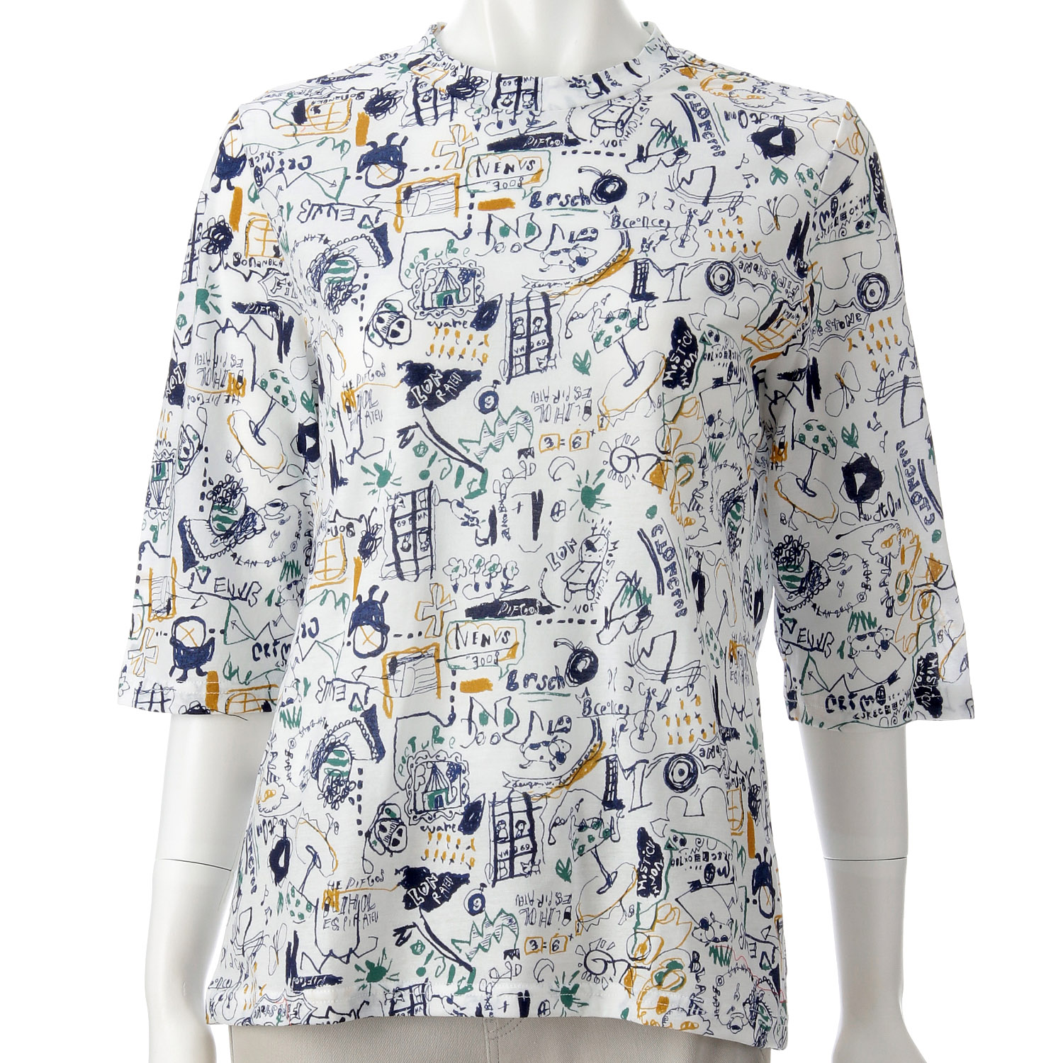 チビハイプリント五分袖カットソー - 画像4