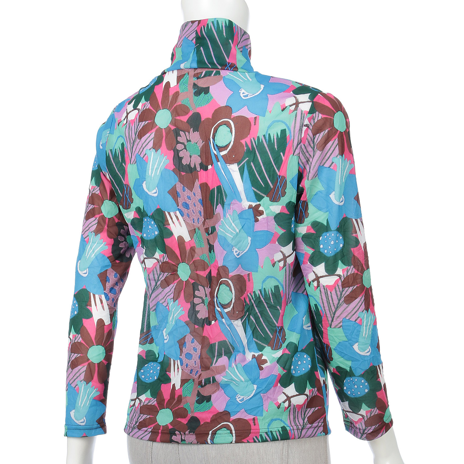 ワッシャー加工転写プリントハイネック - 画像4