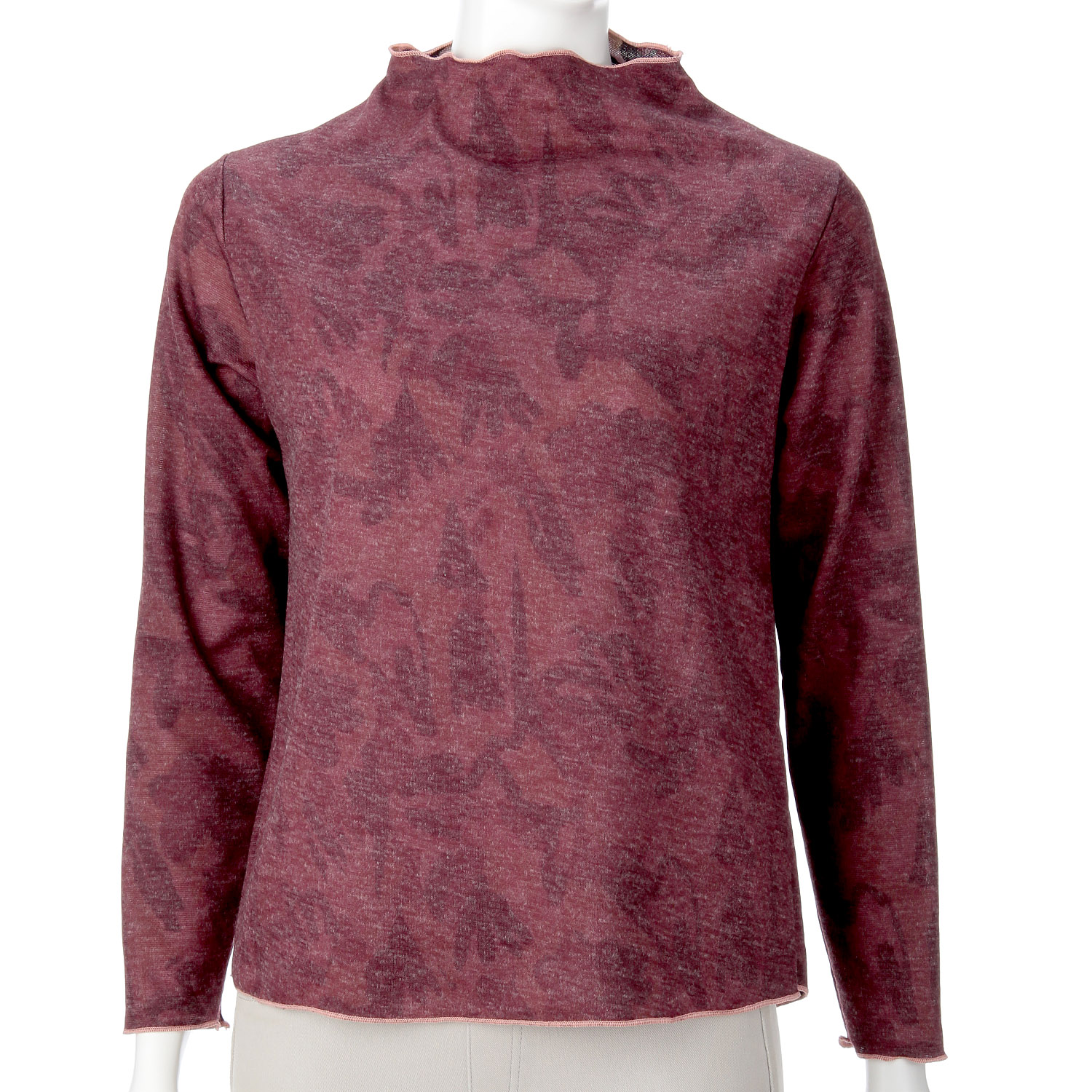 リバーシブルボトルネックプリントプルオーバー - 画像3