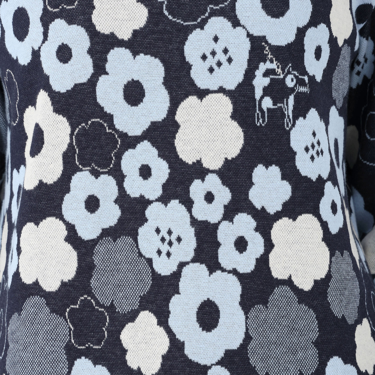 T’BIS STUDIO 長袖花イヌ柄Wジャカードハイネックカットソー - 画像11