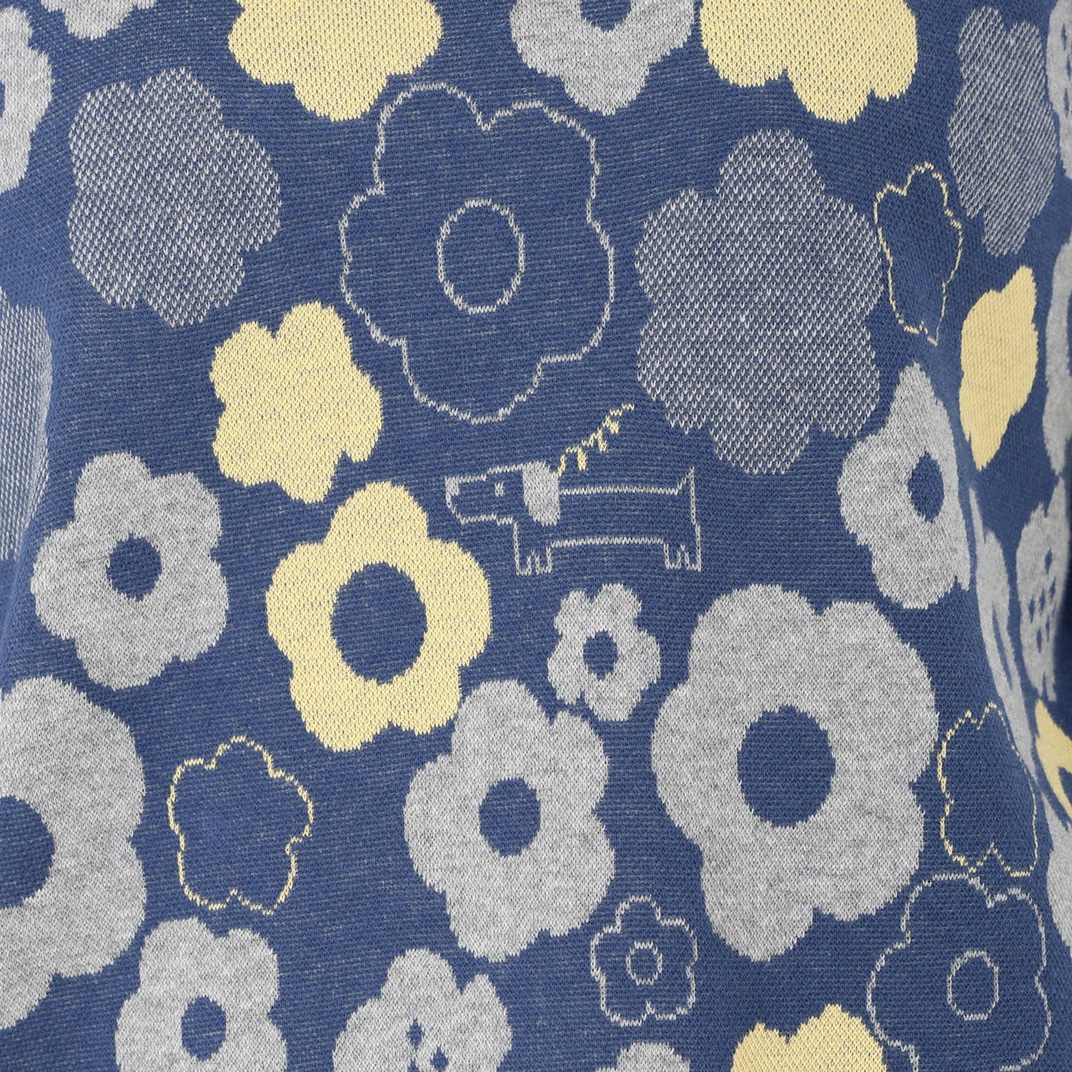 T’BIS STUDIO 長袖花イヌ柄Wジャカードハイネックカットソー - 画像9