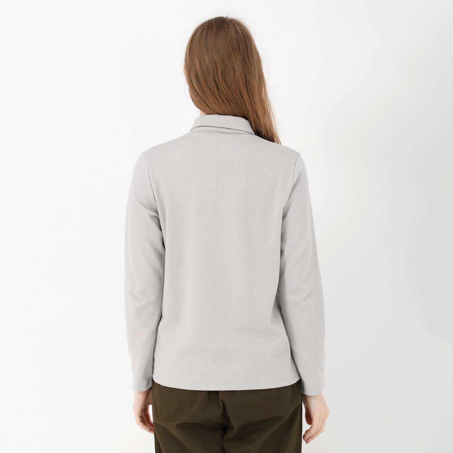 T’BIS STUDIO 長袖ダブルフェイス花刺繍ポロシャツ - 画像5