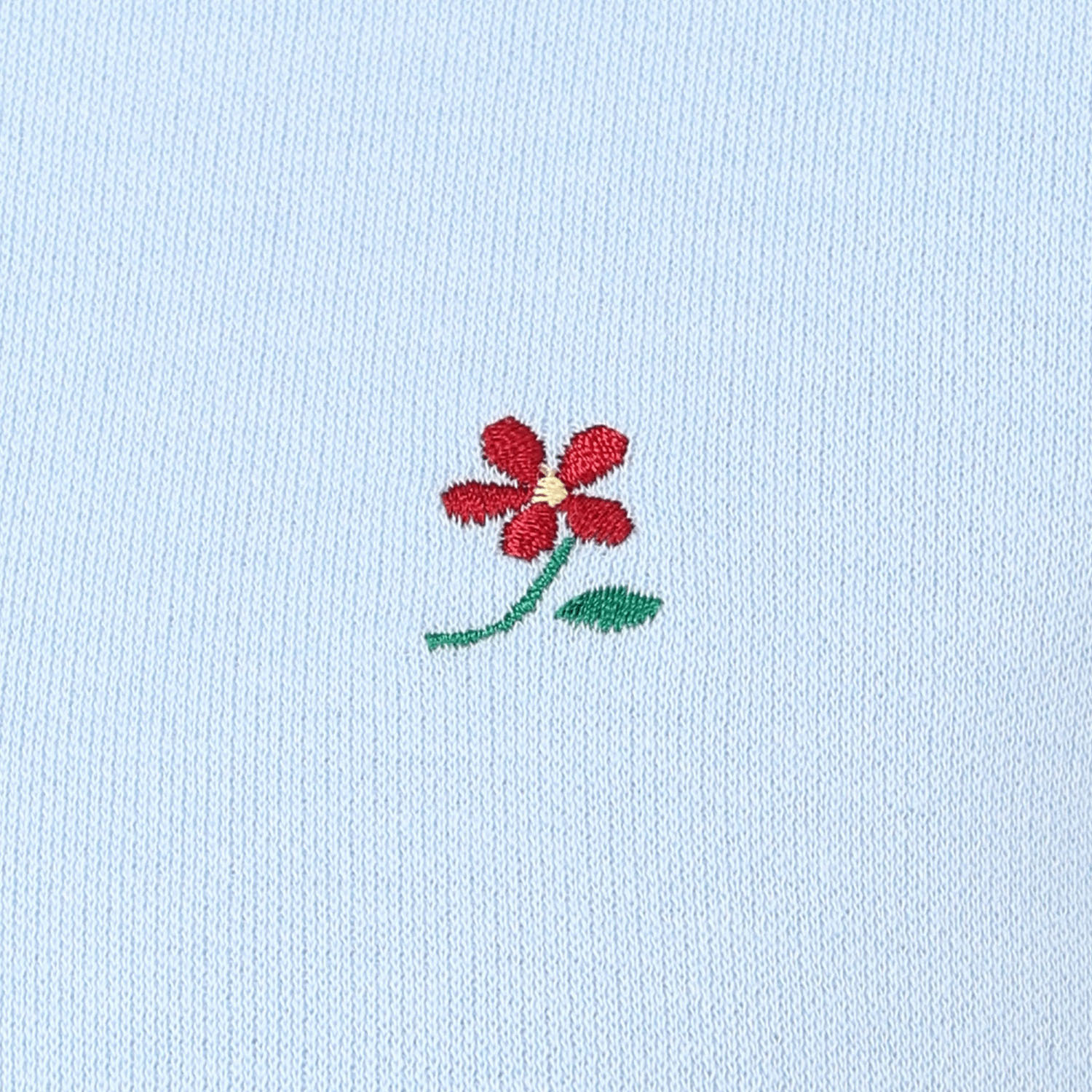 T’BIS STUDIO 長袖ダブルフェイス花刺繍ポロシャツ - 画像10