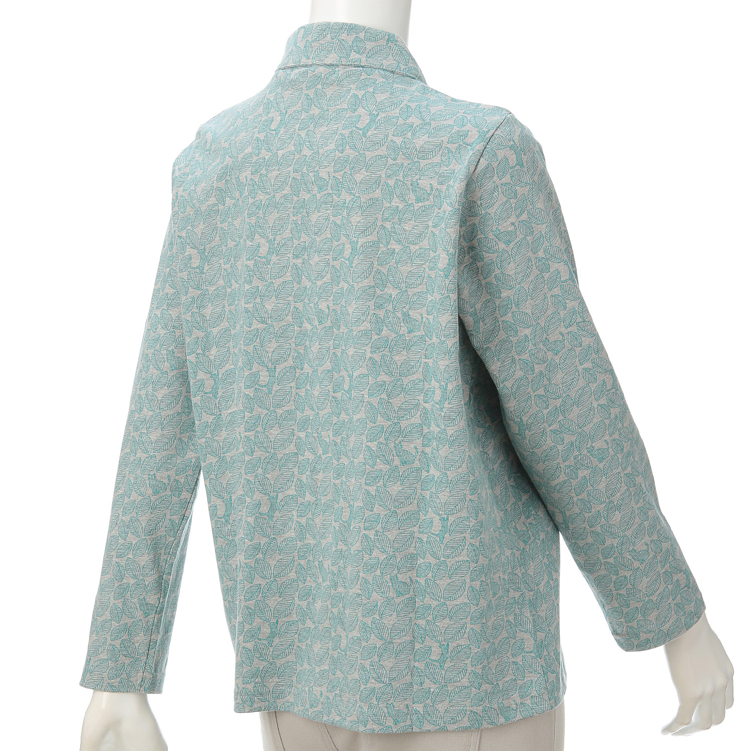 T’BIS STUDIO 長袖リーフ猫総プリントプルオーバー - 画像2