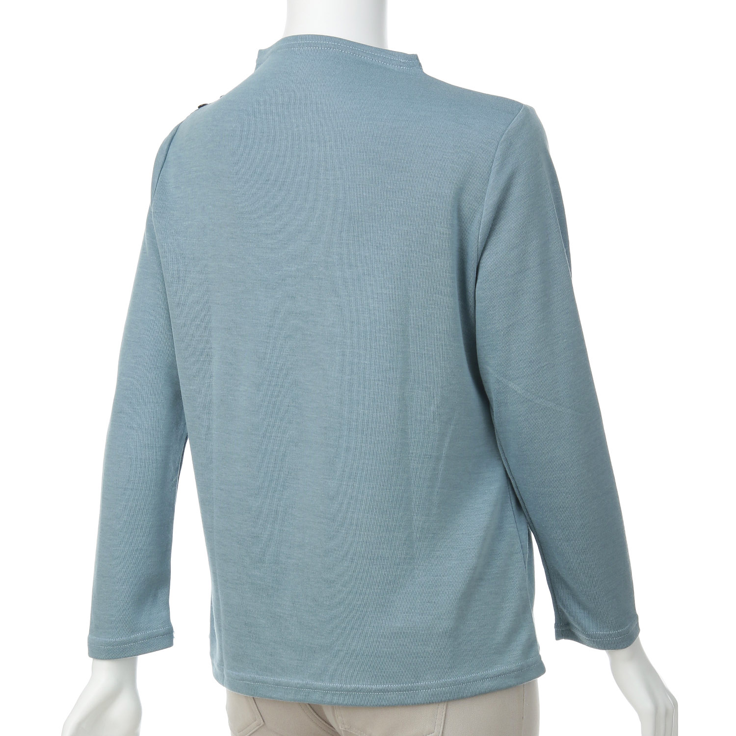 ボトルネック肩ボタン付きプルオーバー - 画像6