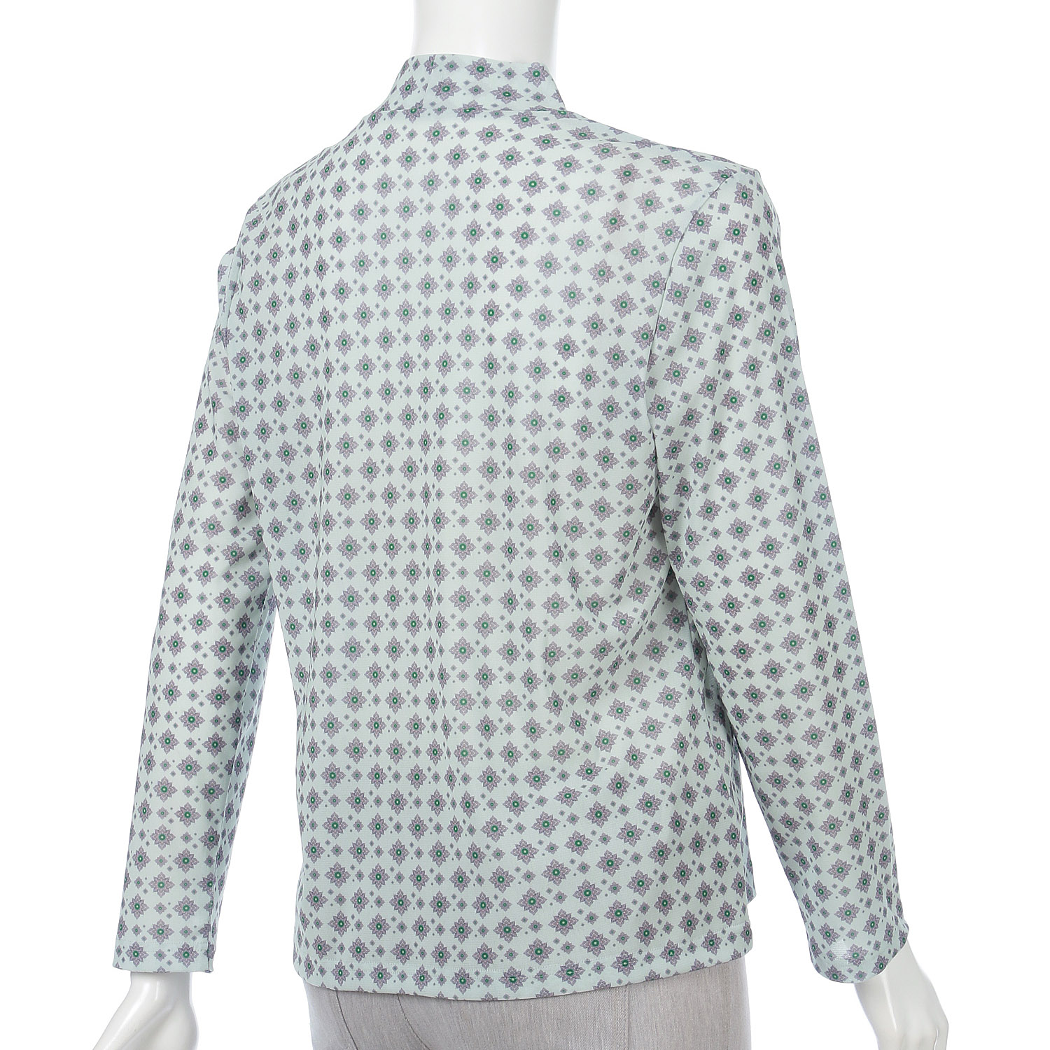 トリプルメッシュ小紋柄ハイネック長袖プルオーバー - 画像5