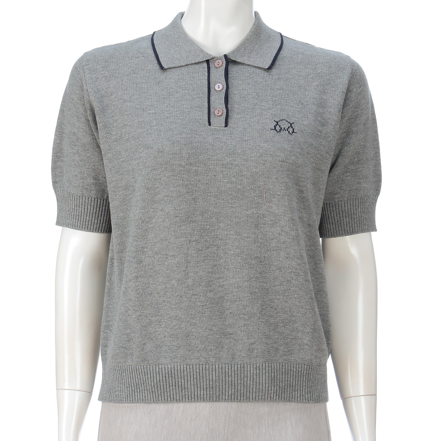 T’BIS STUDIO イヌワンポイント半袖サマーニットポロシャツ - 画像5