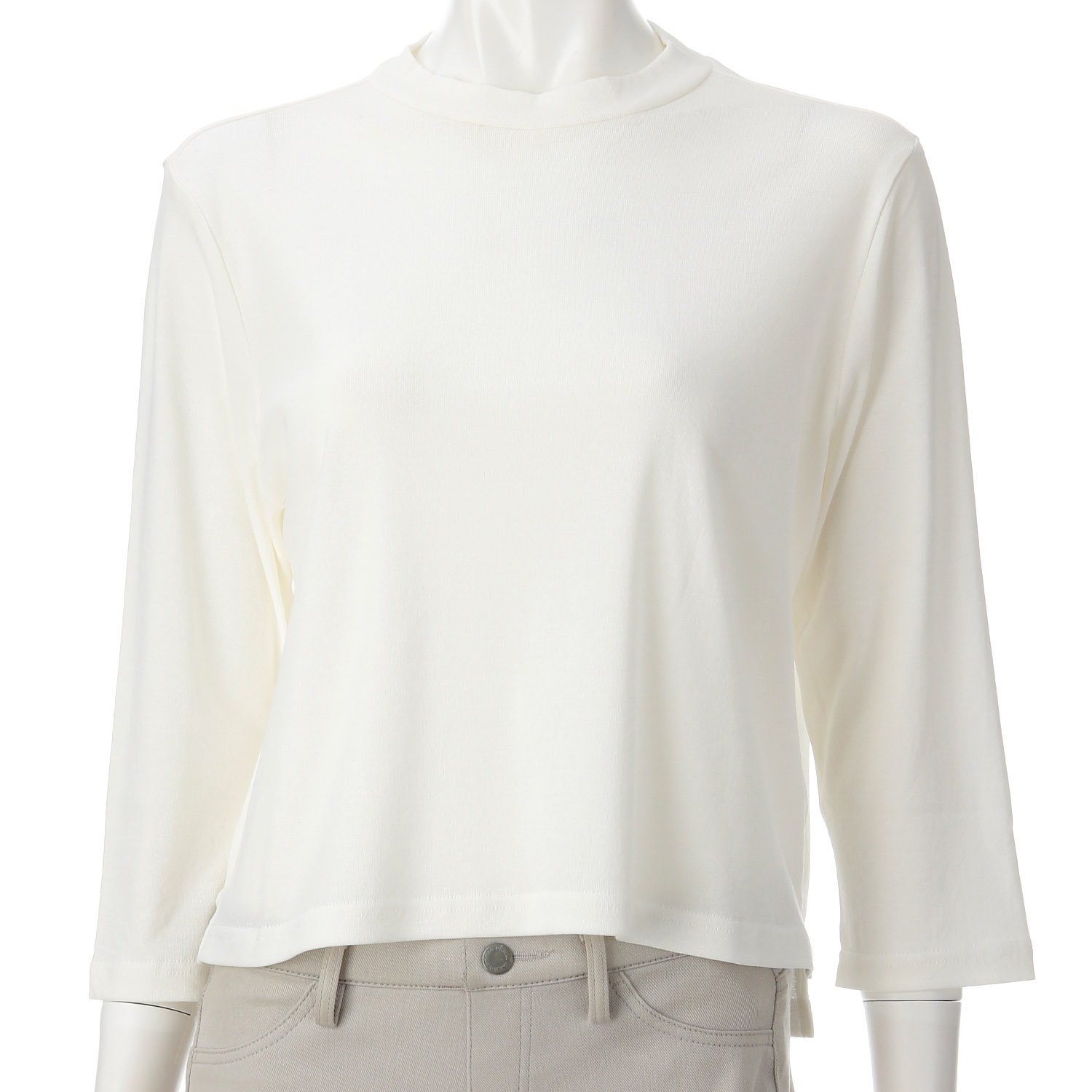 モックネックショート丈プルオーバー - 画像2