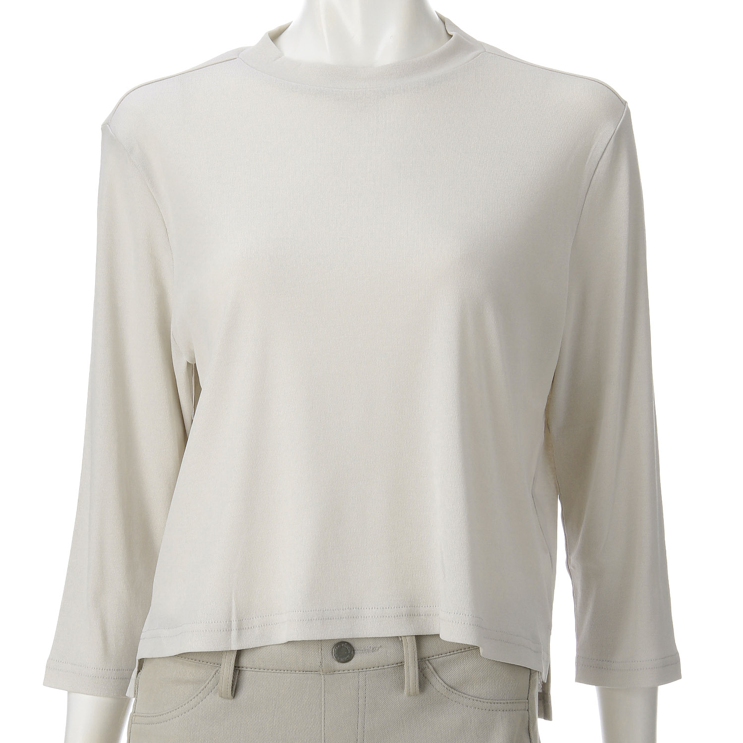 モックネックショート丈プルオーバー - 画像3