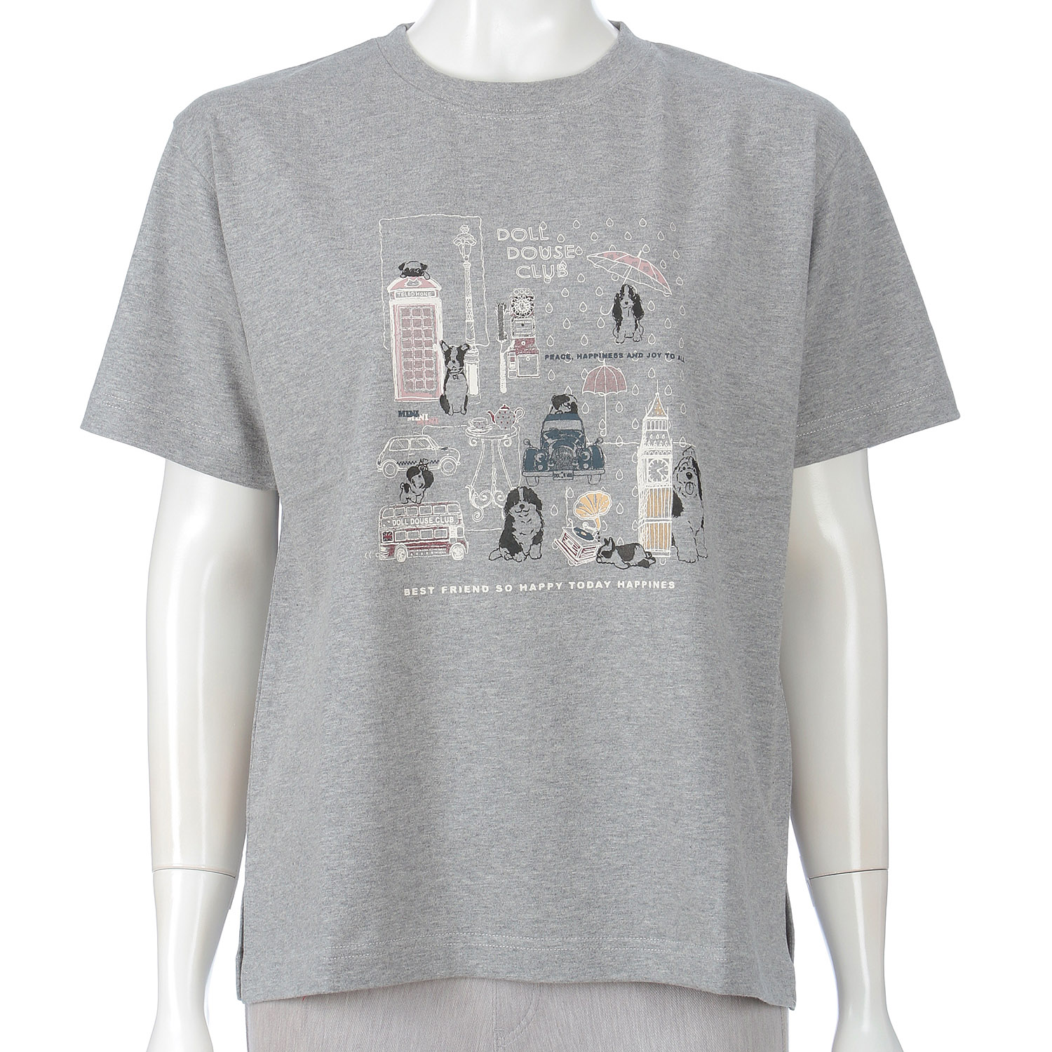 DDCLUB プリントT DOG LONDON