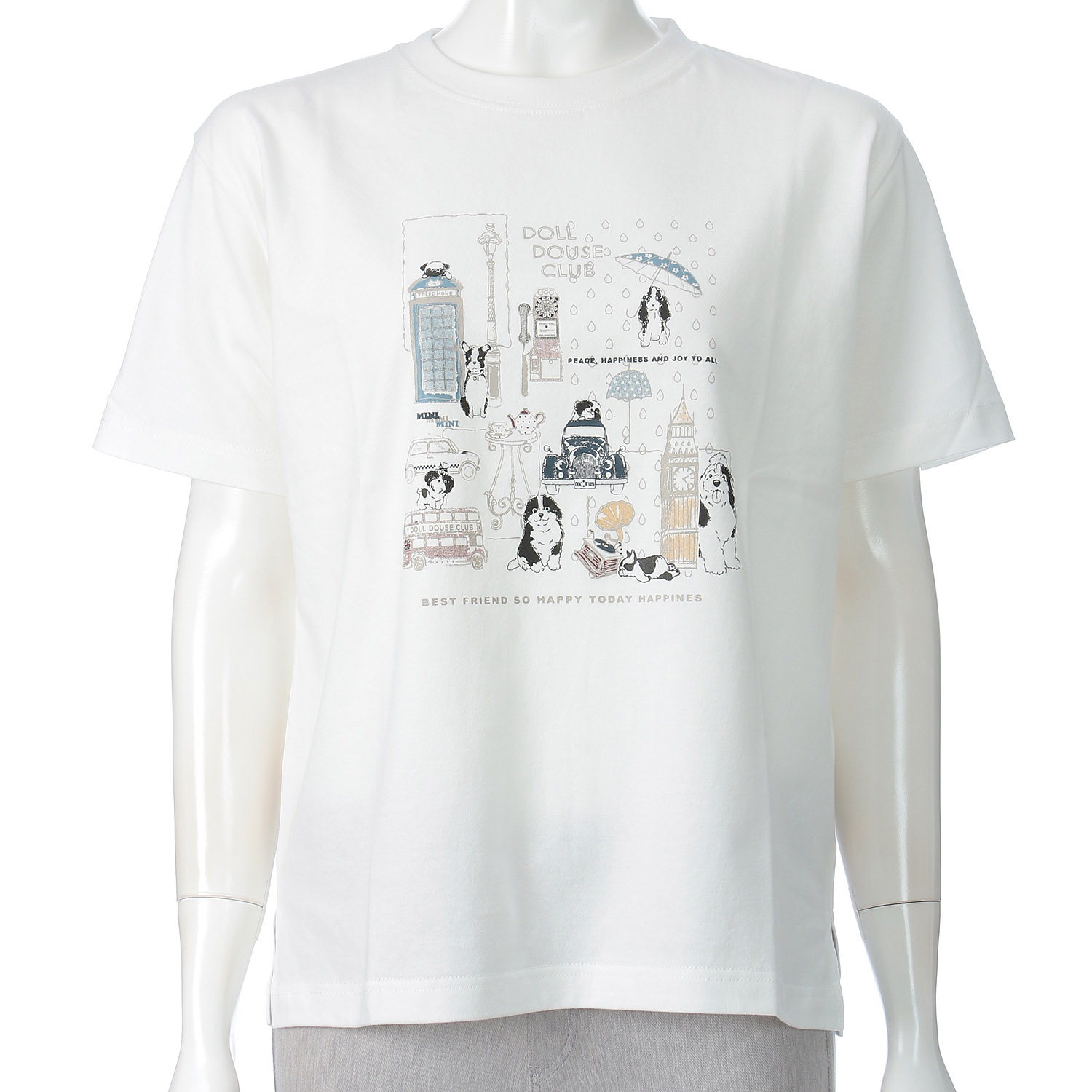 DDCLUB プリントT DOG LONDON