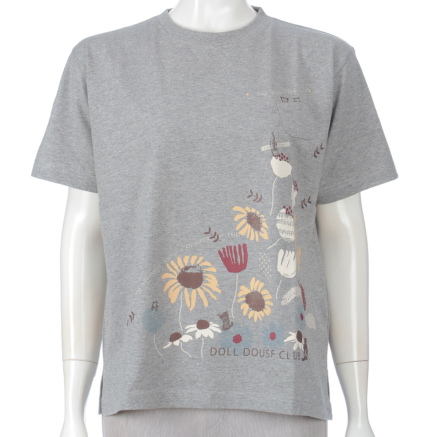 DDCLUB プリントT ネコFLOWER - 画像3